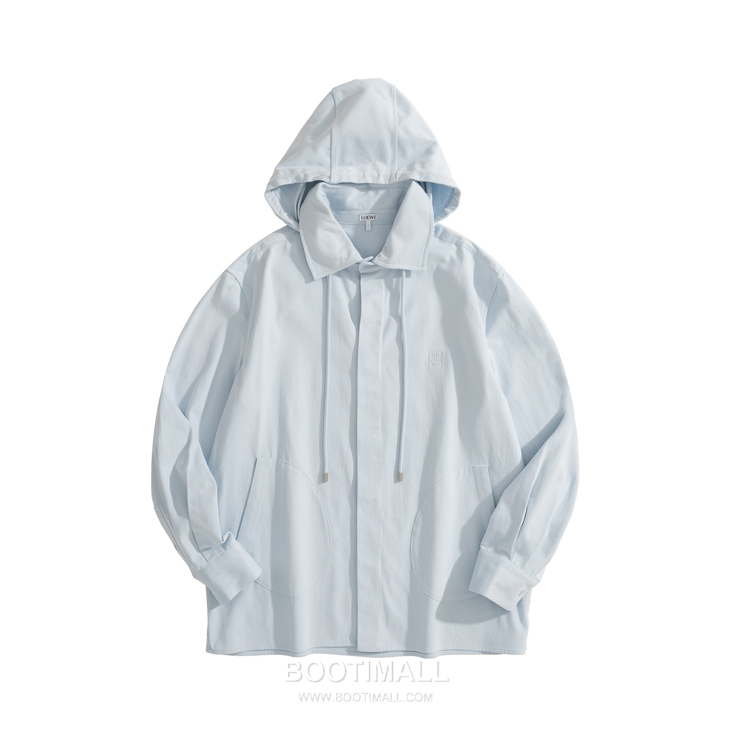 Loewe Hooded Cotton Shirt Cotton Blue 로에베 후드 코튼 셔츠 코튼 블루 46, 48, 50, 52 5