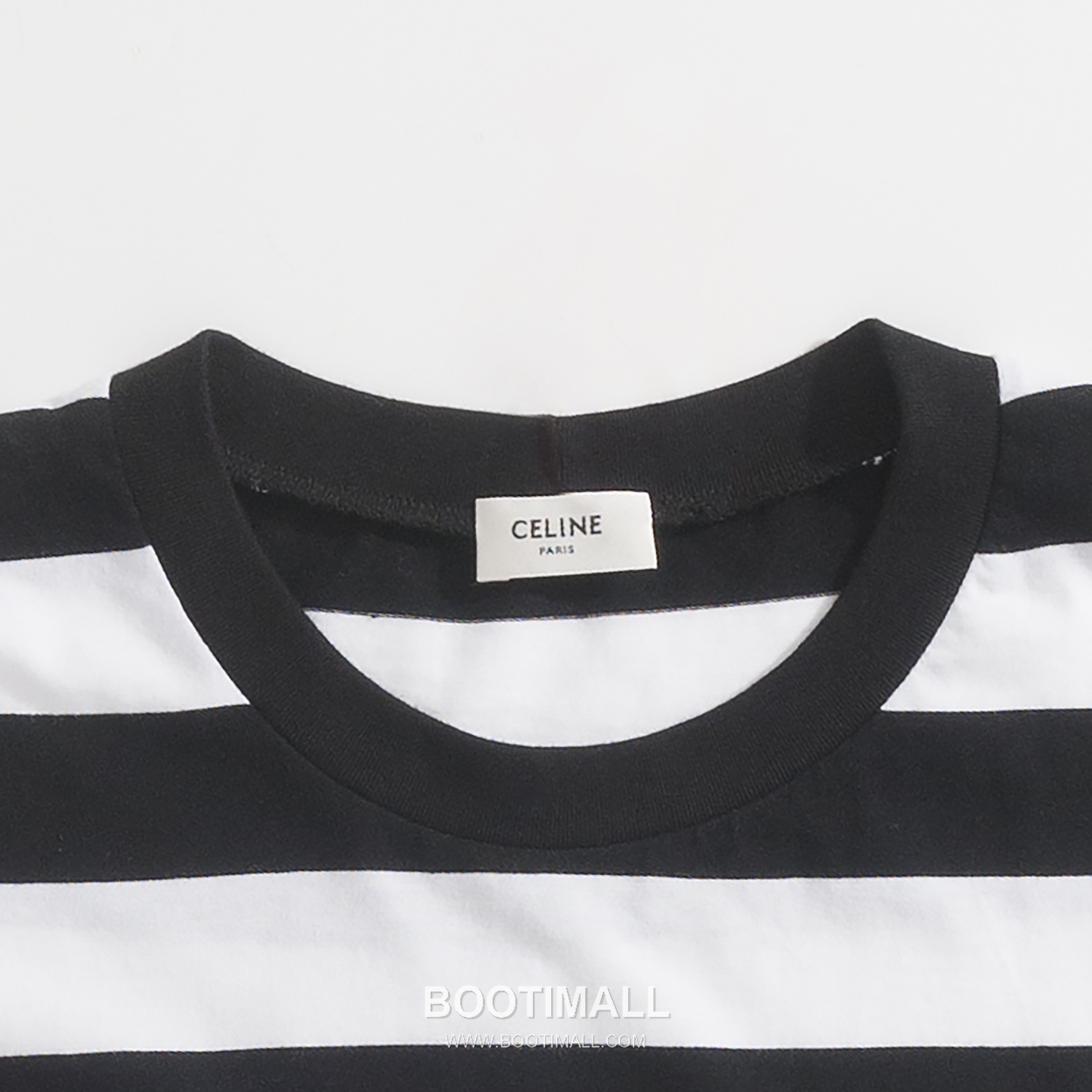 Celine Triomphe Stripe T-Shirt Mercerized Cotton Black 셀린느 트리옹프 스트라이프 티셔츠 실켓 코튼 블랙 S, M, L, XL 12