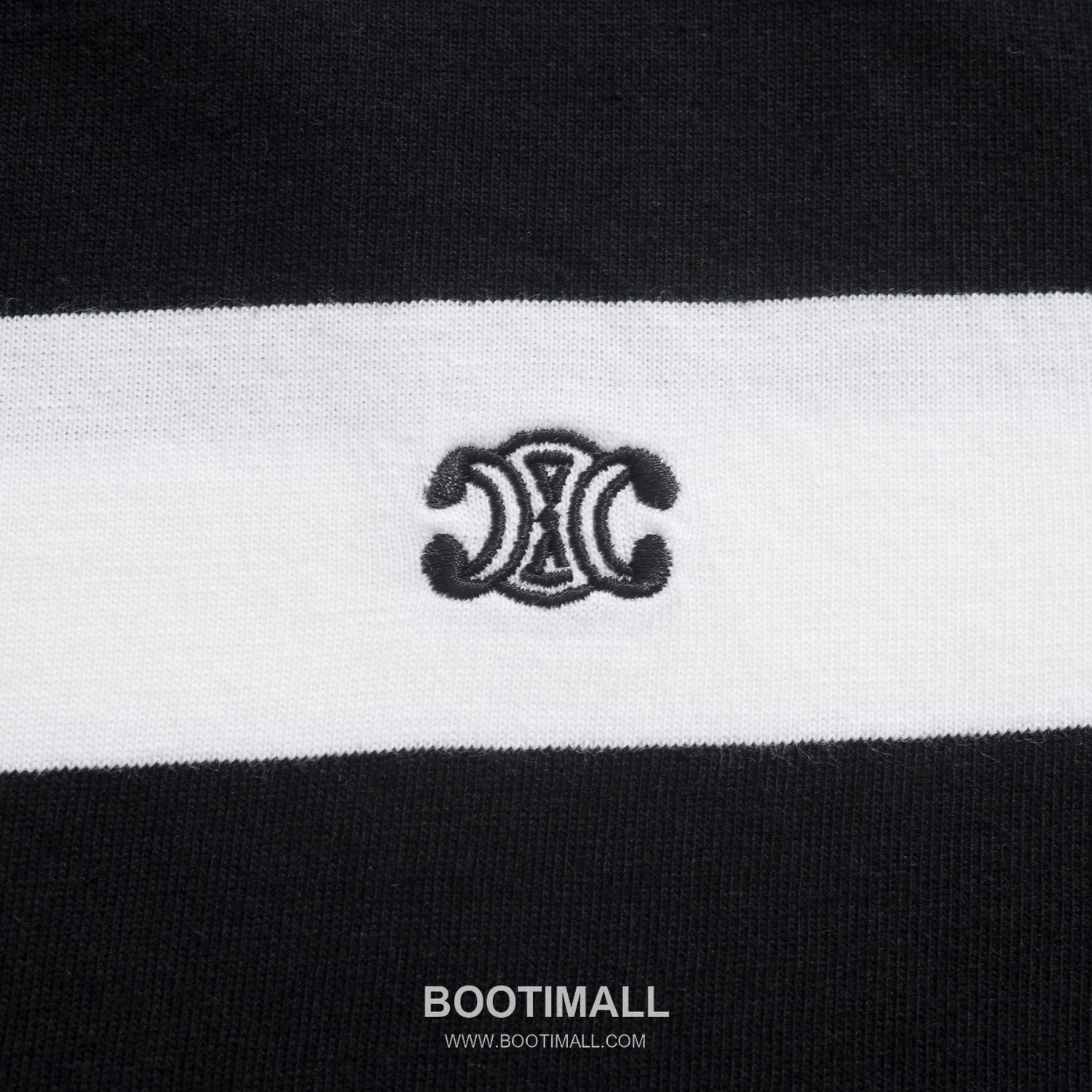 Celine Triomphe Stripe T-Shirt Mercerized Cotton Black 셀린느 트리옹프 스트라이프 티셔츠 실켓 코튼 블랙 S, M, L, XL 14