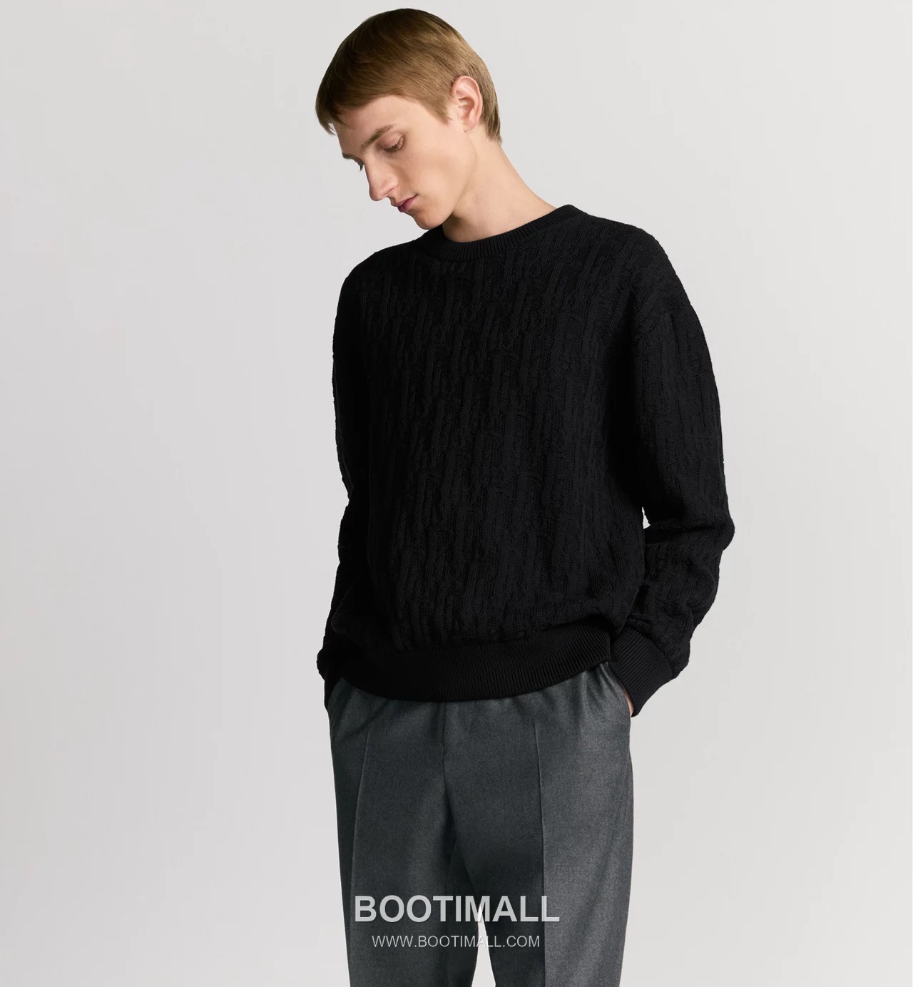 Dior Oblique Jacquard Sweater Cotton Blend Beige 디올 오블리크 자카드 스웨터 코튼 혼방 베이지 1