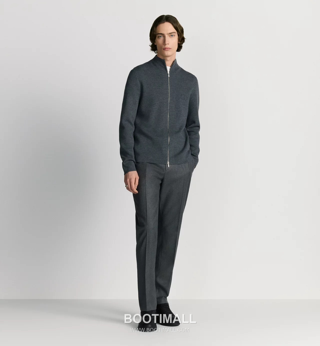 Gucci Icon Zip Cardigan Lamb Wool Grey 구찌 아이콘 집업 가디건 램 울 그레이 2