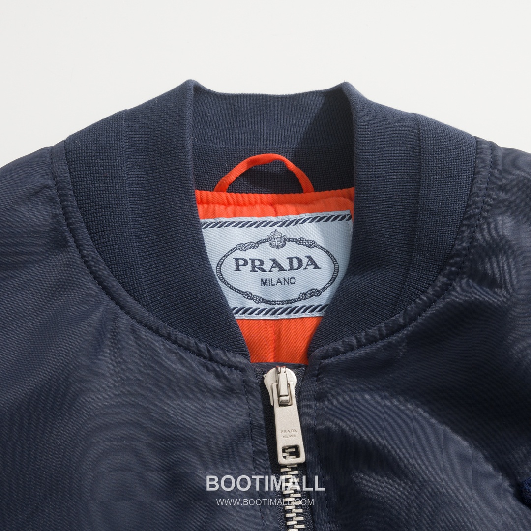 Prada Knit Logo Puffer Nylon Navy Down Jacket 프라다 니트 로고 패퍼 나일론 네이비 다운재킷 38, 40, 42, 44 7