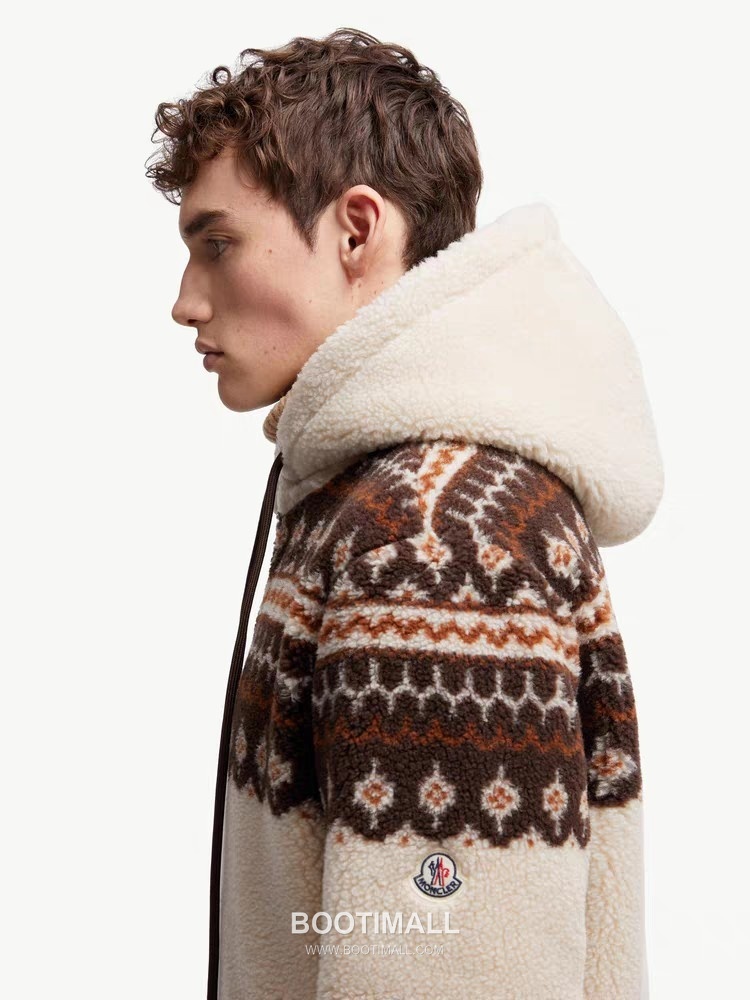 Gucci Geometric Jacquard Hoodie Wool Blend Brown 구찌 지오메트릭 자카드 후디 울 혼방 브라운 S, M, L, XL 1