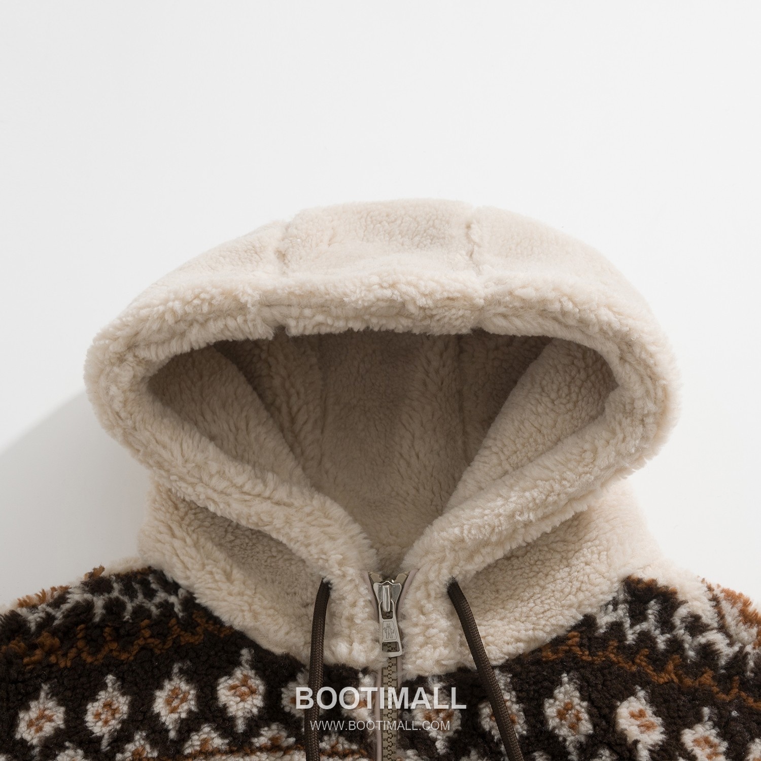 Gucci Geometric Jacquard Hoodie Wool Blend Brown 구찌 지오메트릭 자카드 후디 울 혼방 브라운 S, M, L, XL 7