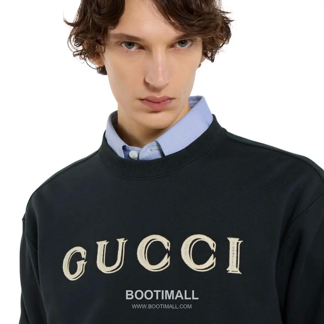 Gucci Embroidered Logo Sweatshirt Knitted Cotton 구찌 로고 자수 스웨트셔츠 니트 코튼 XS, S, M, L 3