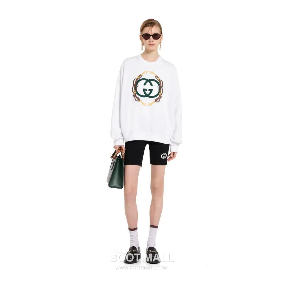 Gucci Print Knit Sweatshirt Knitted Cotton Multicolor 구찌 프린트 니트 스웨트셔츠 니트 코튼 멀티컬러 XS, S, M, L 1