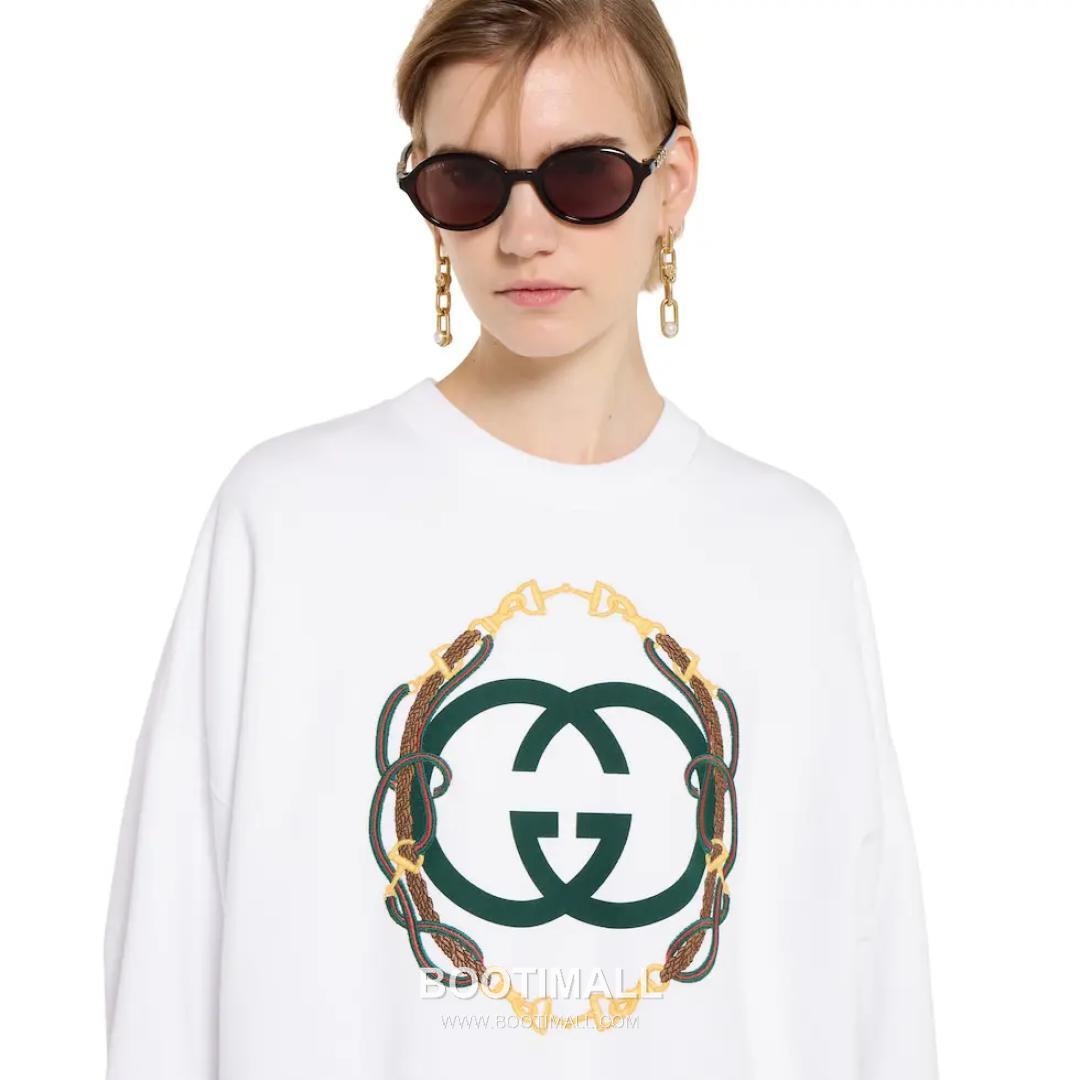 Gucci Print Knit Sweatshirt Knitted Cotton Multicolor 구찌 프린트 니트 스웨트셔츠 니트 코튼 멀티컬러 XS, S, M, L 2