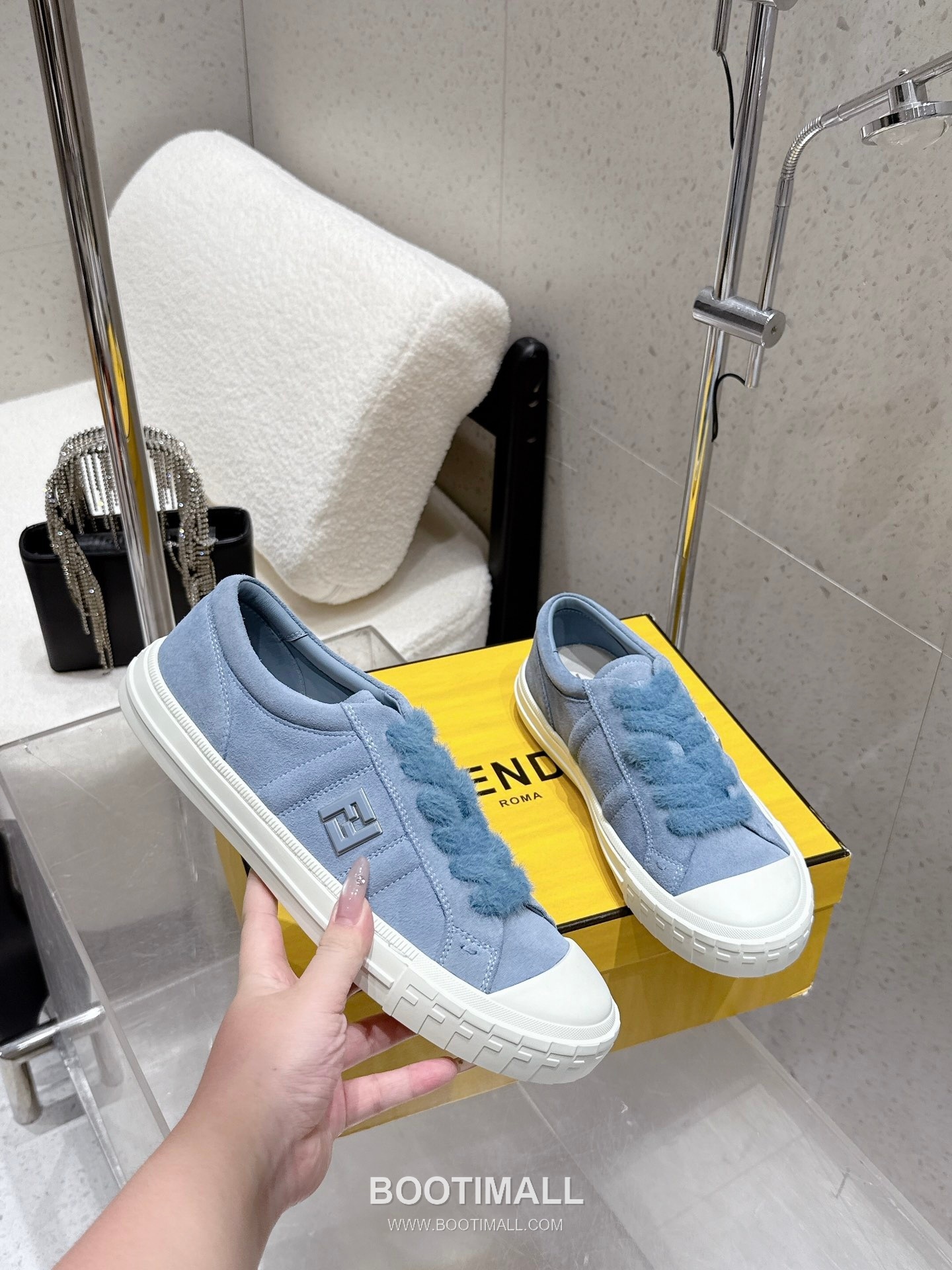 Fendi FF Low Sneakers Leather Black 펜디 FF 로우 스니커즈 레더 블랙 5