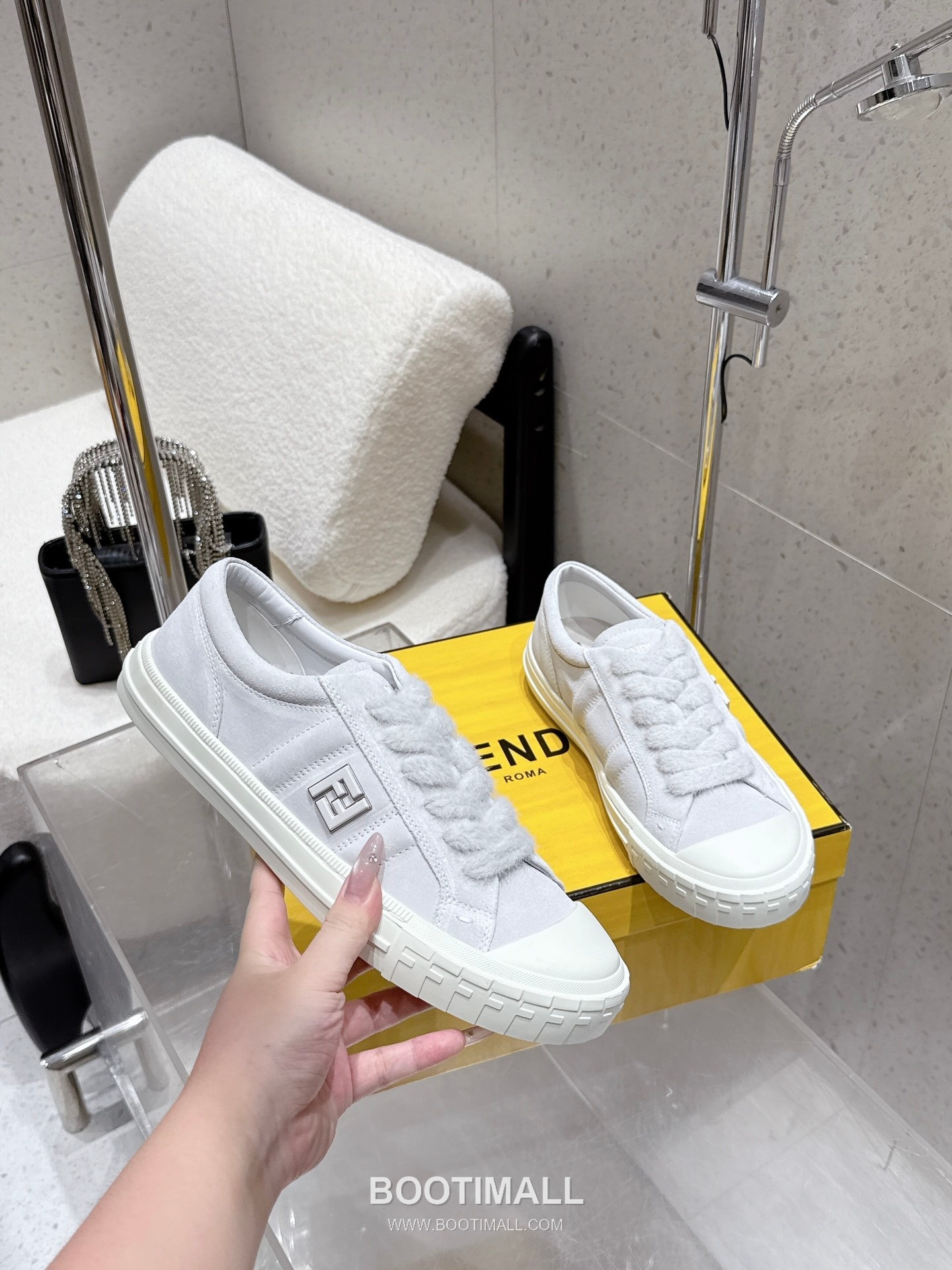 Fendi FF Low Sneakers Leather Black 펜디 FF 로우 스니커즈 레더 블랙 5