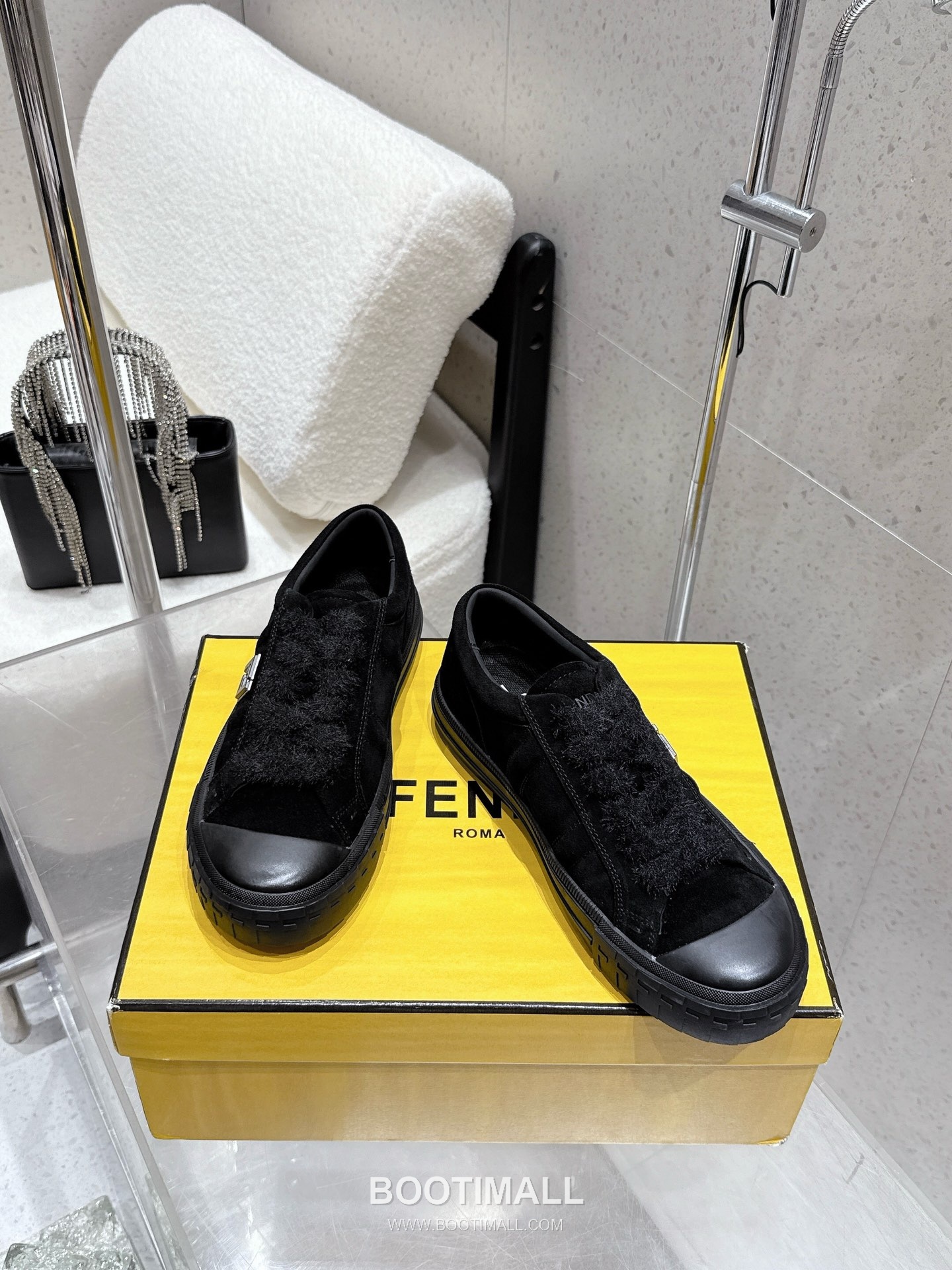 Fendi FF Low Sneakers Leather Black 펜디 FF 로우 스니커즈 레더 블랙 3