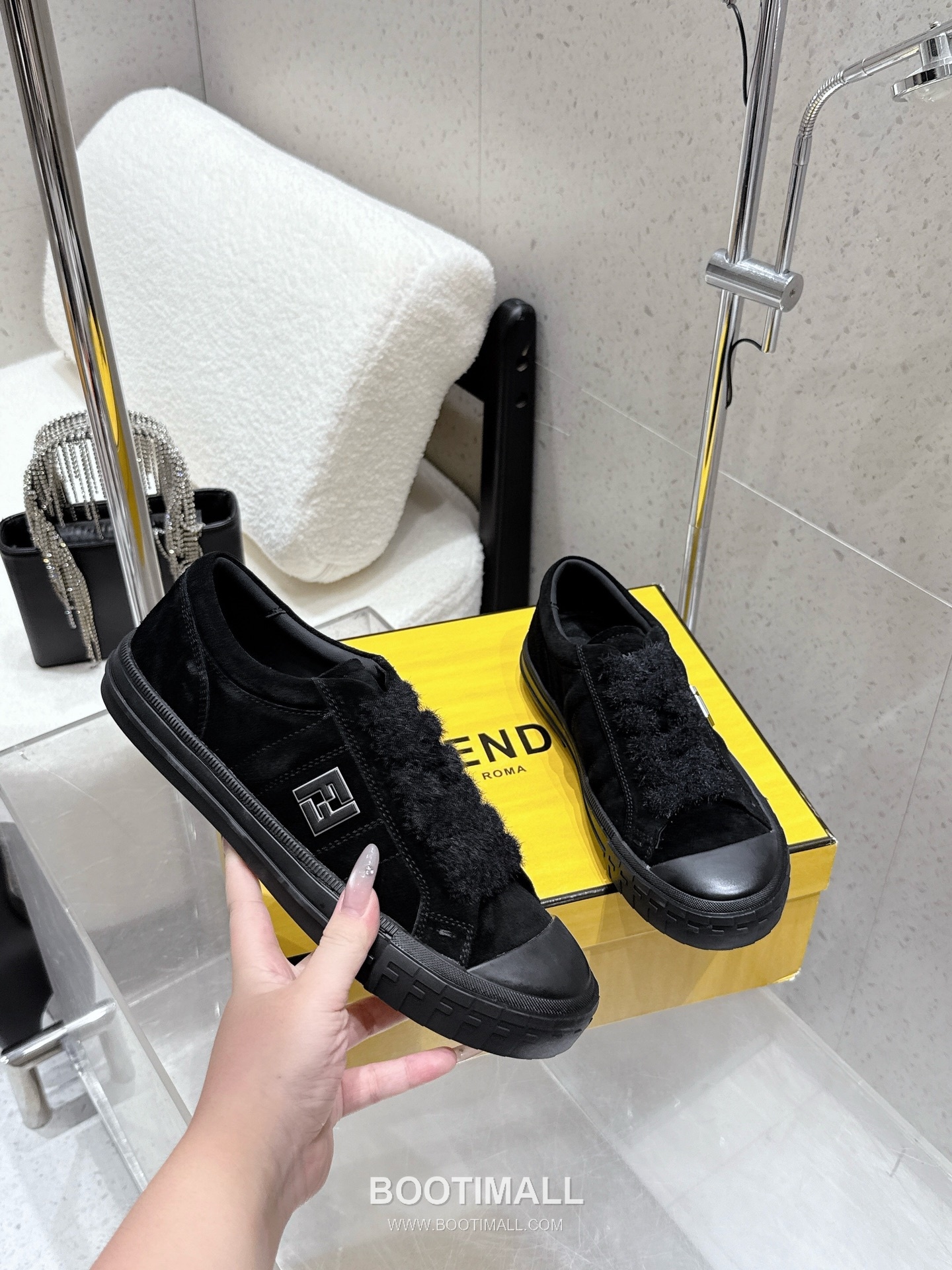 Fendi FF Low Sneakers Leather Black 펜디 FF 로우 스니커즈 레더 블랙 5