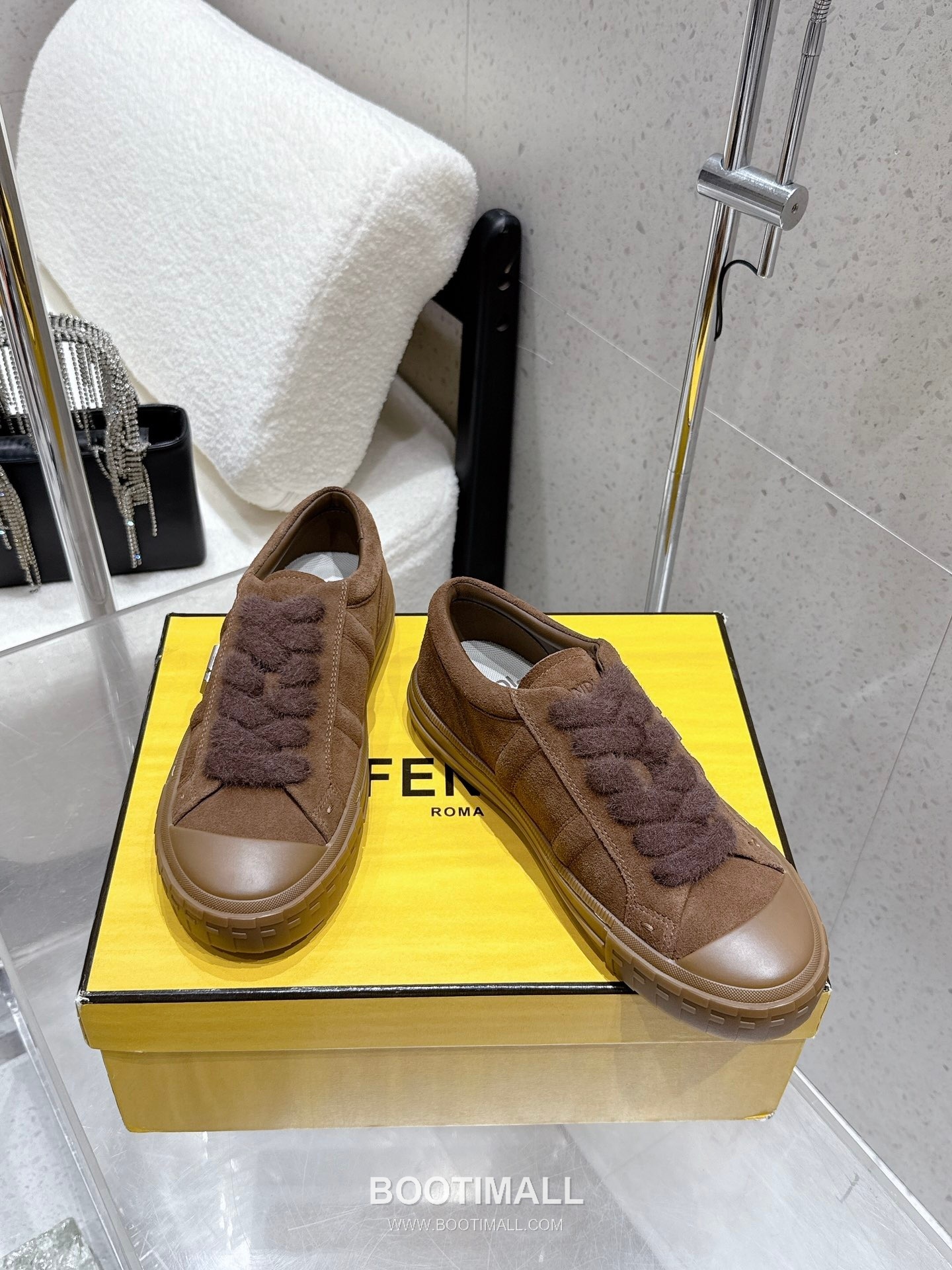 Fendi FF Low Sneakers Leather Black 펜디 FF 로우 스니커즈 레더 블랙 3