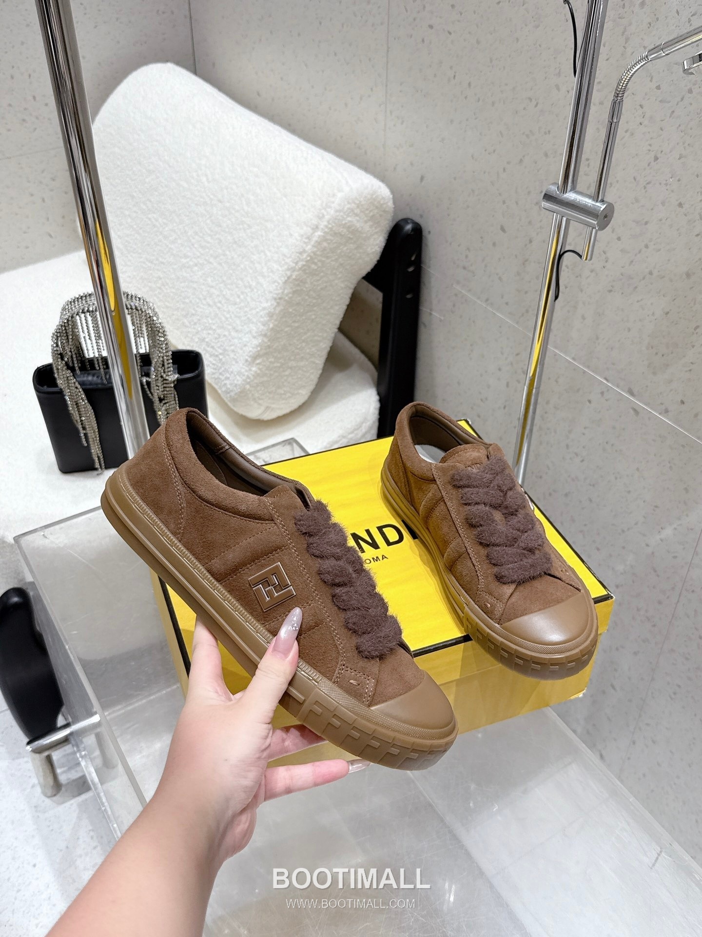 Fendi FF Low Sneakers Leather Black 펜디 FF 로우 스니커즈 레더 블랙 5