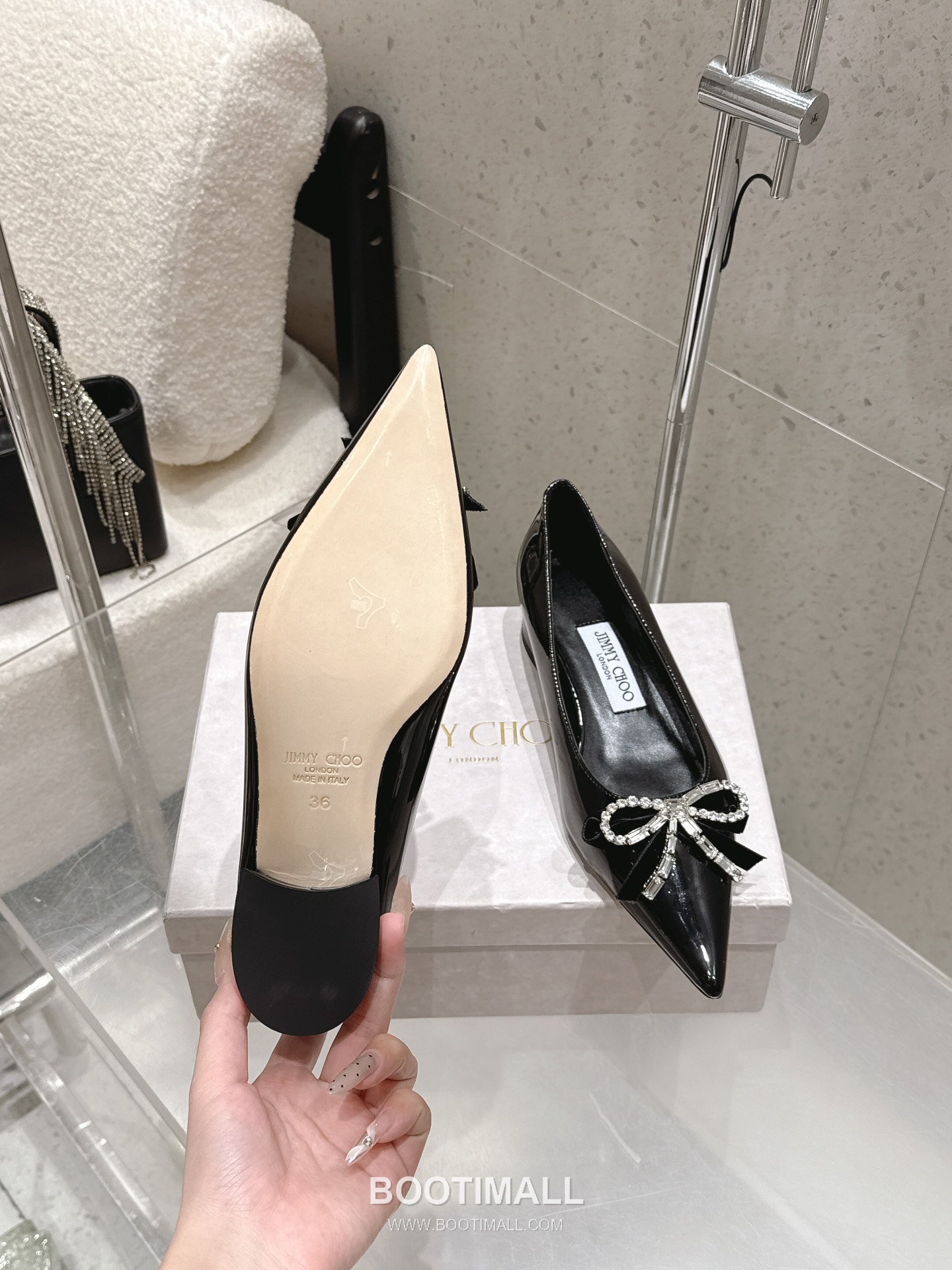 Jimmy Choo Auria Crystal Bow Pumps 지미추 아우리아 크리스탈 보우 펌프스 9