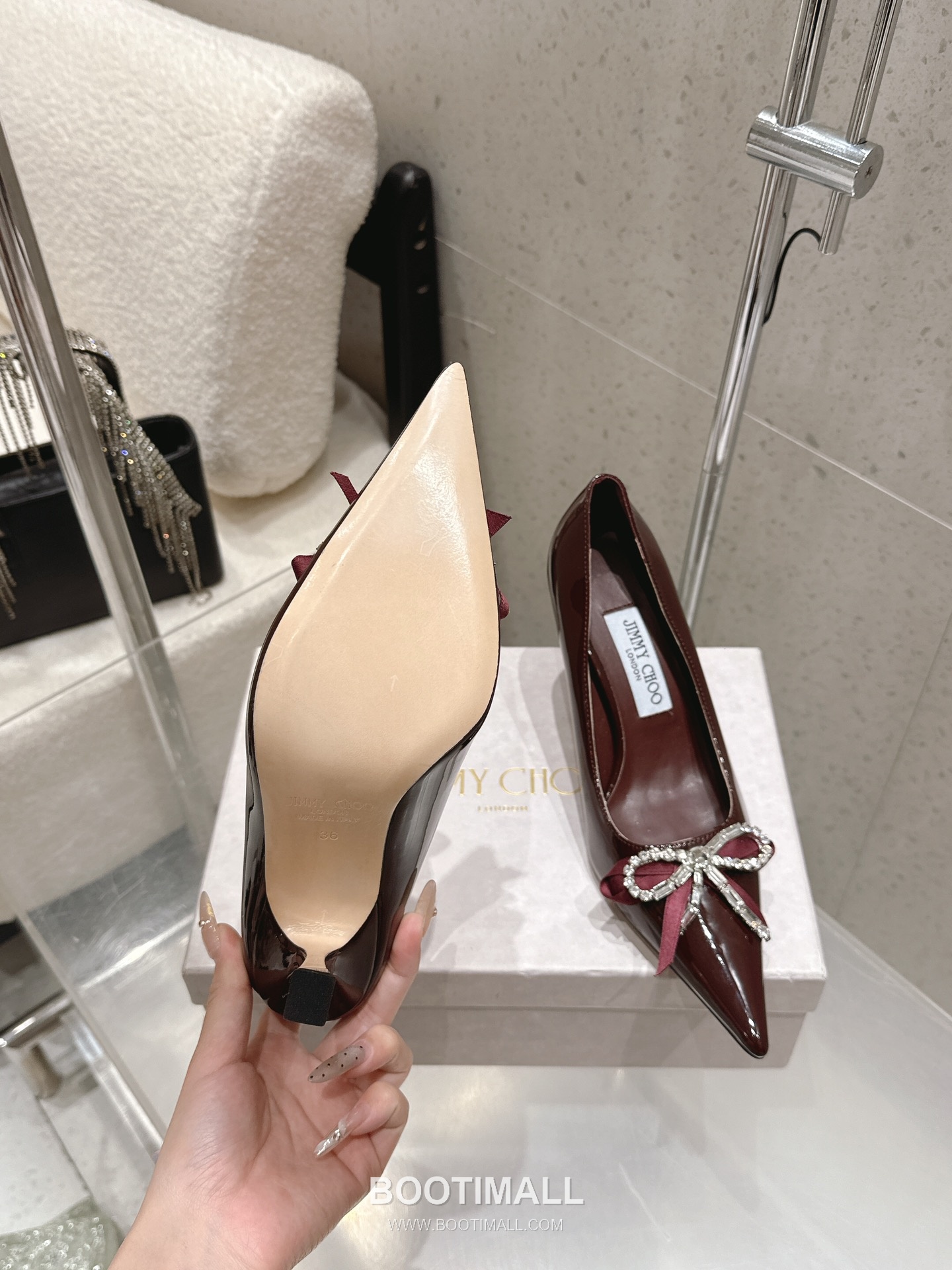 Jimmy Choo Auria Crystal Bow Pumps 지미추 아우리아 크리스탈 보우 펌프스 9