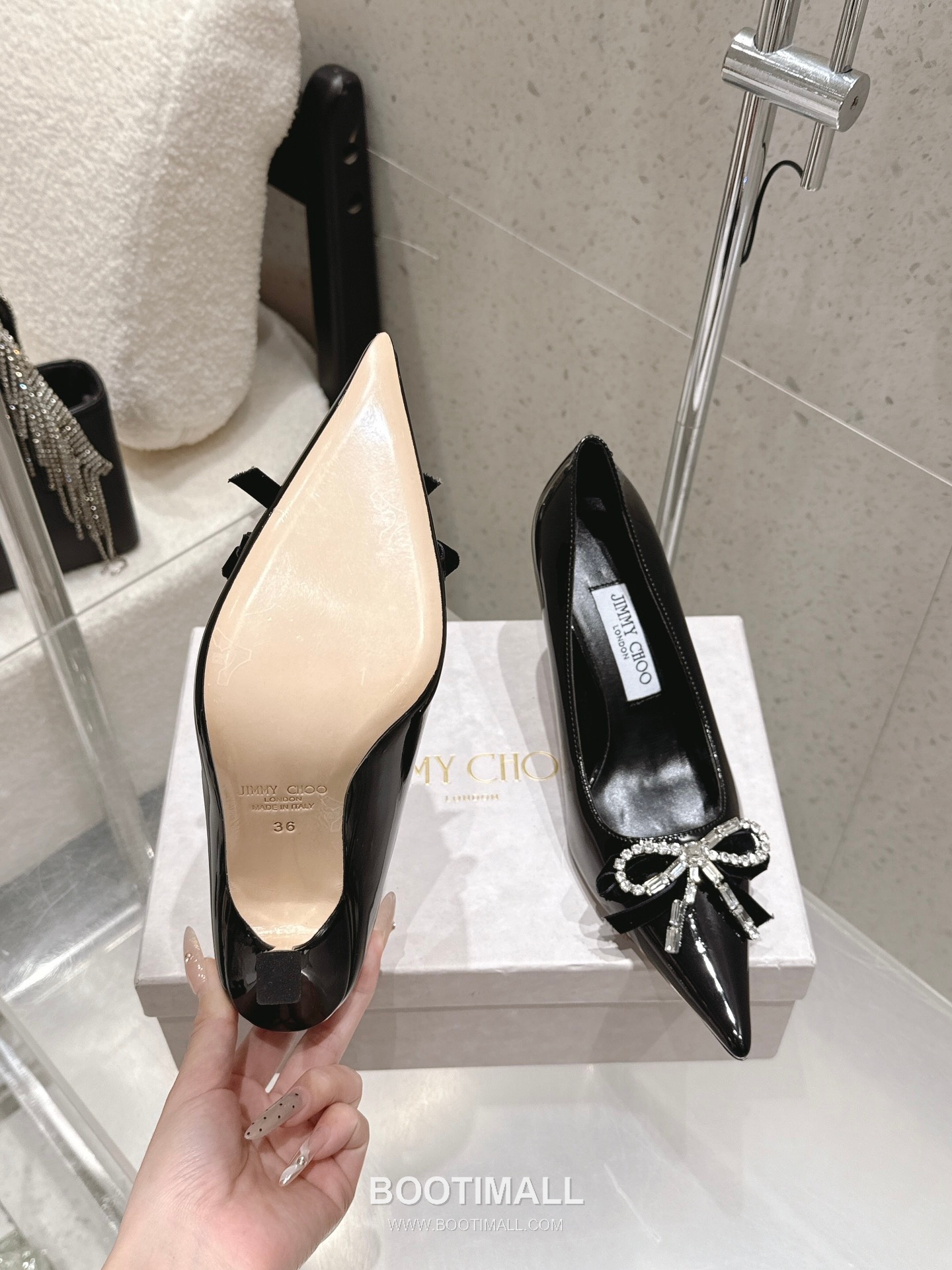 Jimmy Choo Auria Crystal Bow Pumps 지미추 아우리아 크리스탈 보우 펌프스 9