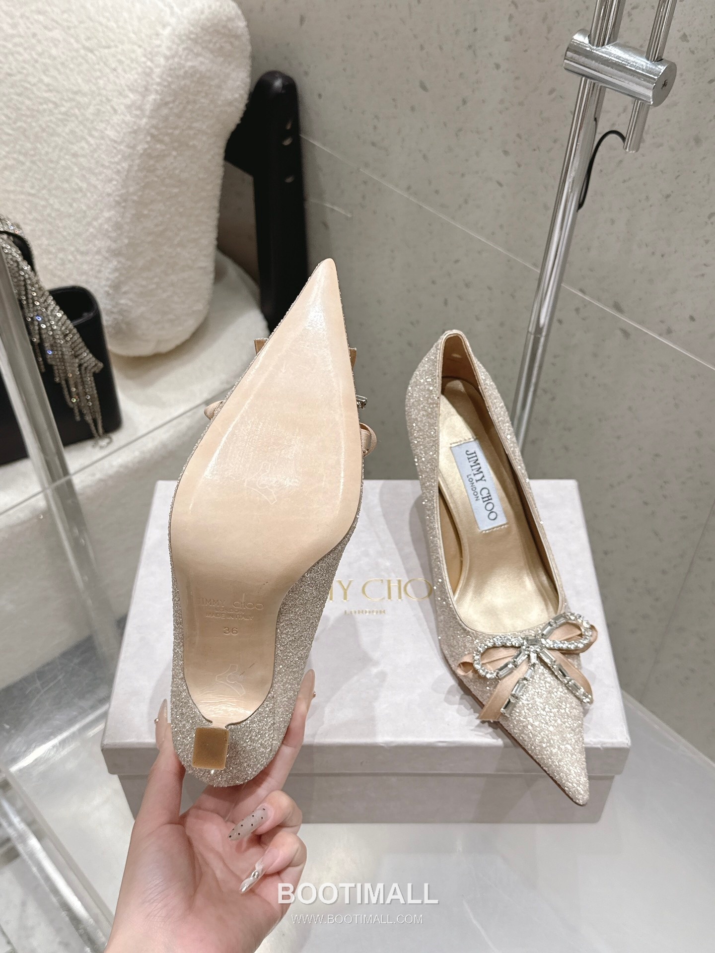 Jimmy Choo Auria Crystal Bow Pumps 지미추 아우리아 크리스탈 보우 펌프스 9