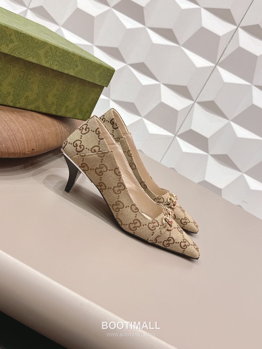 Gucci Jacquard Square Toe Mid Heel Pumps 구찌 자카드 스퀘어토 미드힐 펌프스 3
