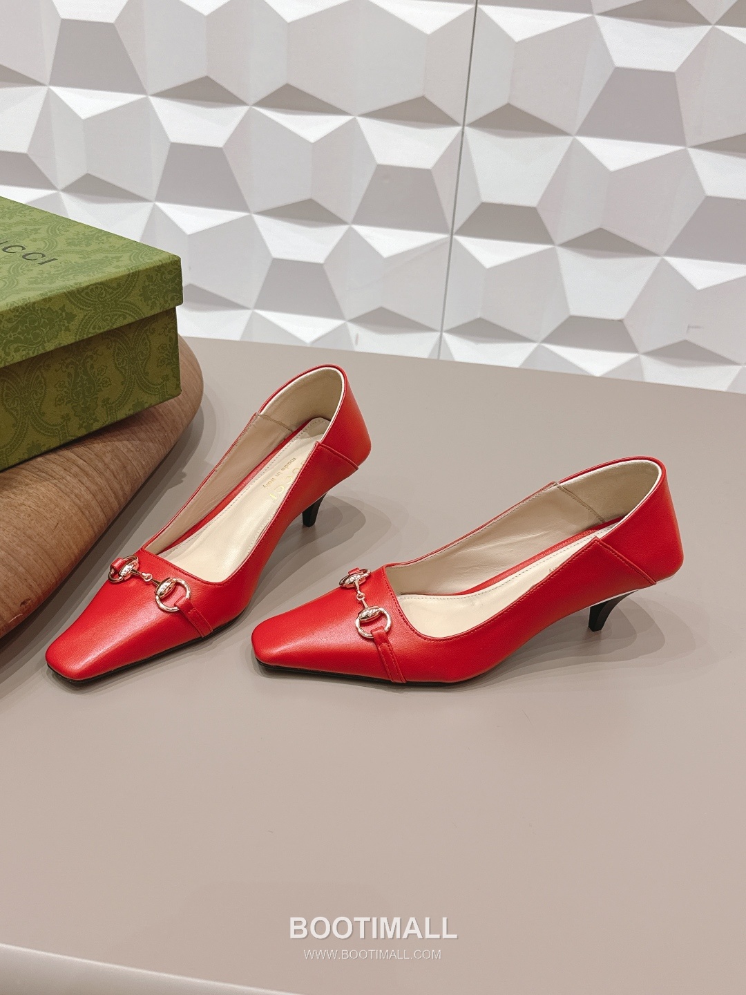 Gucci Jacquard Square Toe Mid Heel Pumps 구찌 자카드 스퀘어토 미드힐 펌프스 2