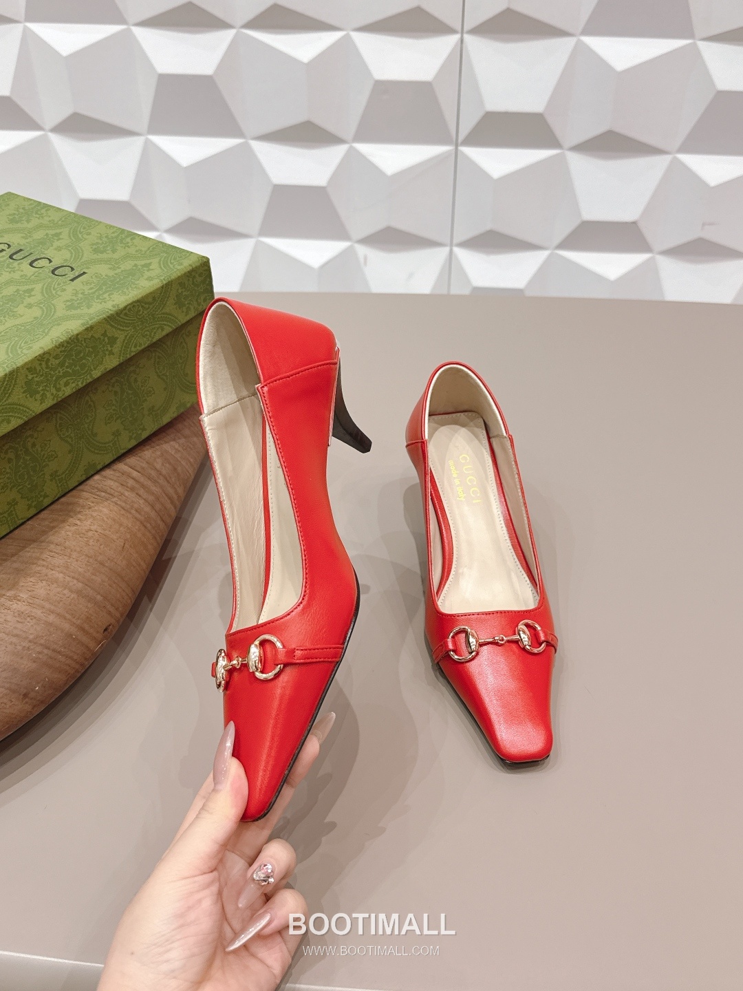 Gucci Jacquard Square Toe Mid Heel Pumps 구찌 자카드 스퀘어토 미드힐 펌프스 4