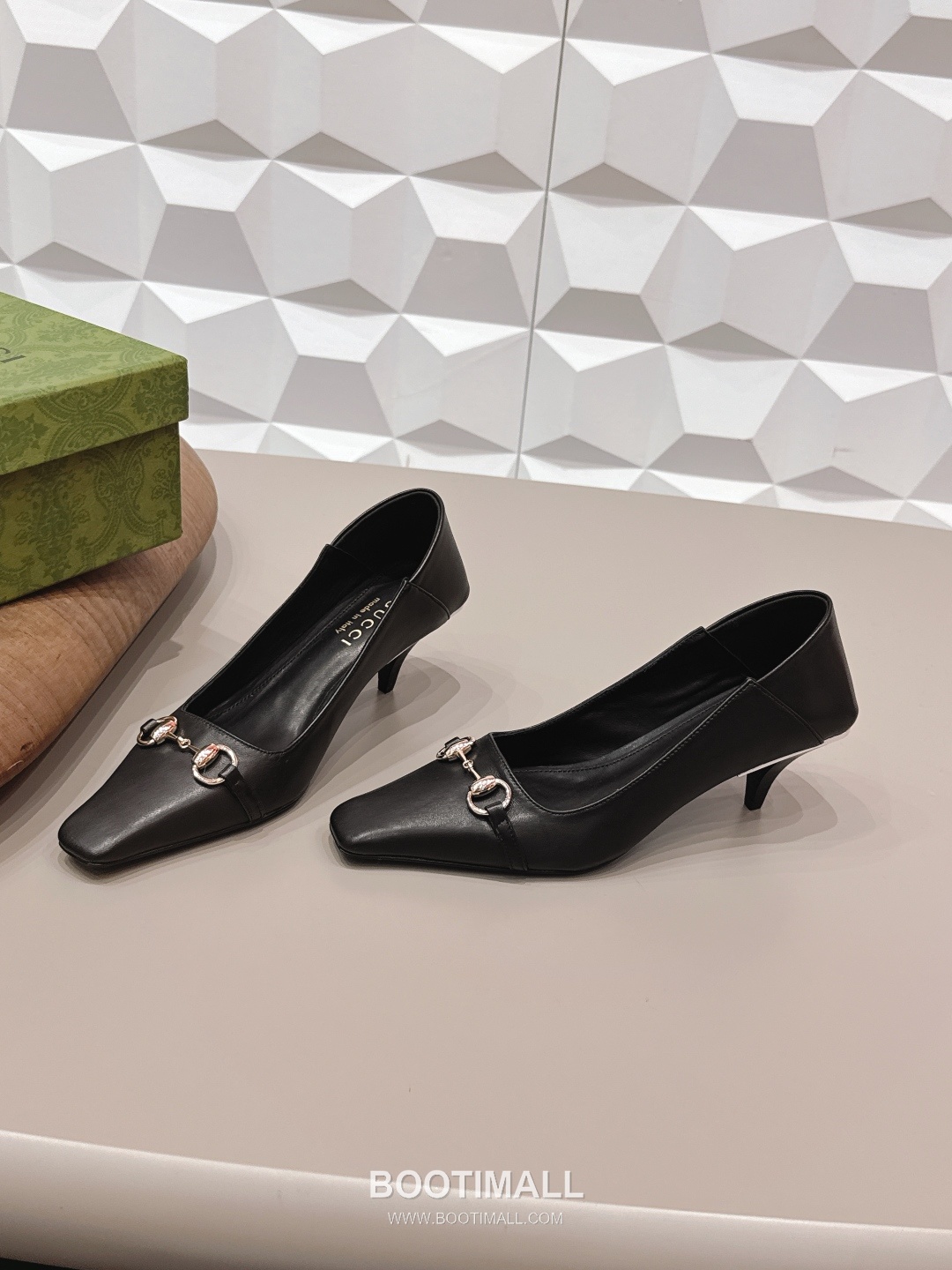 Gucci Jacquard Square Toe Mid Heel Pumps 구찌 자카드 스퀘어토 미드힐 펌프스 2