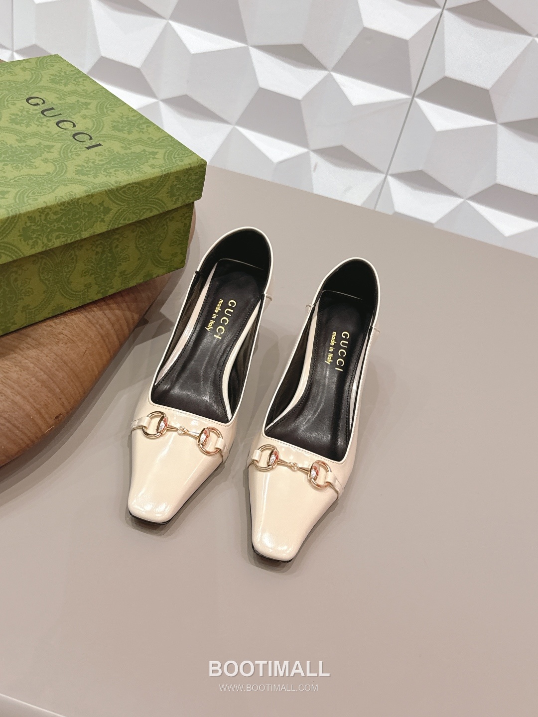 Gucci Jacquard Square Toe Mid Heel Pumps 구찌 자카드 스퀘어토 미드힐 펌프스 1