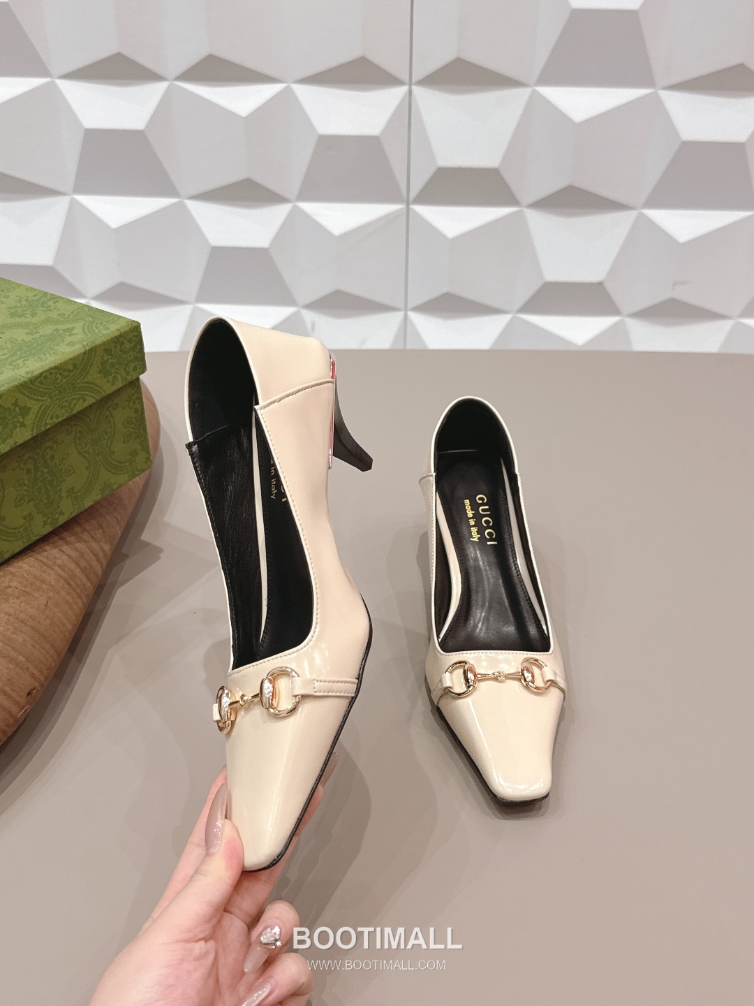 Gucci Jacquard Square Toe Mid Heel Pumps 구찌 자카드 스퀘어토 미드힐 펌프스 4