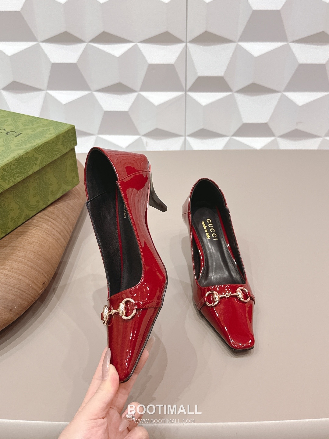 Gucci Jacquard Square Toe Mid Heel Pumps 구찌 자카드 스퀘어토 미드힐 펌프스 4