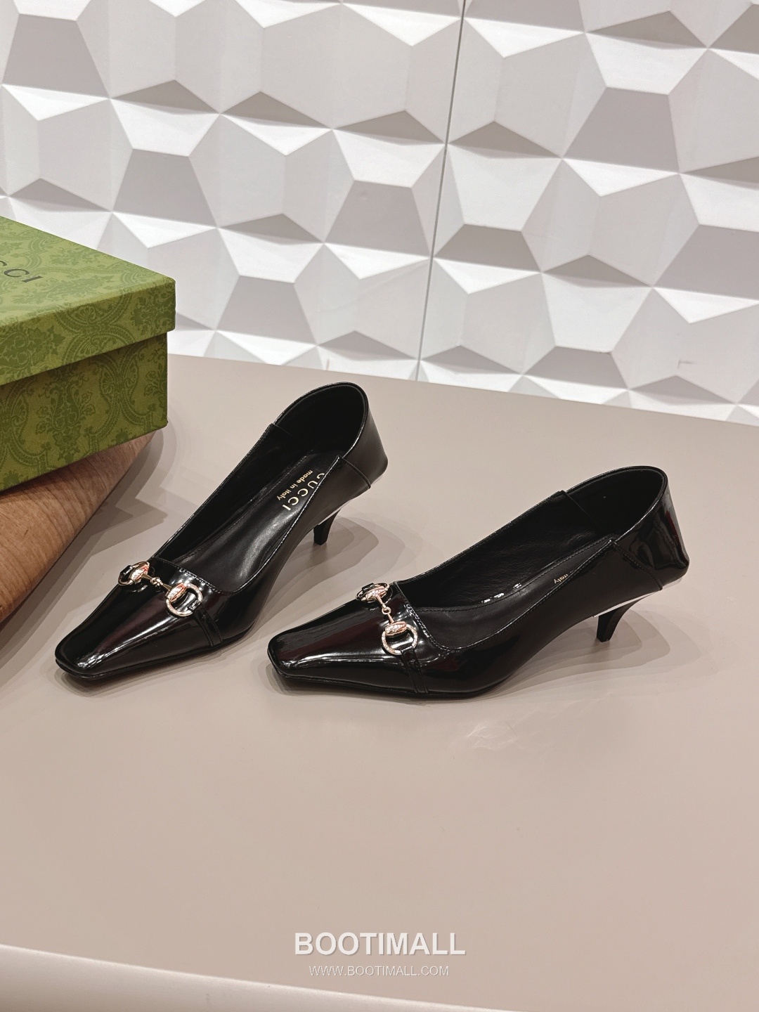 Gucci Jacquard Square Toe Mid Heel Pumps 구찌 자카드 스퀘어토 미드힐 펌프스 2