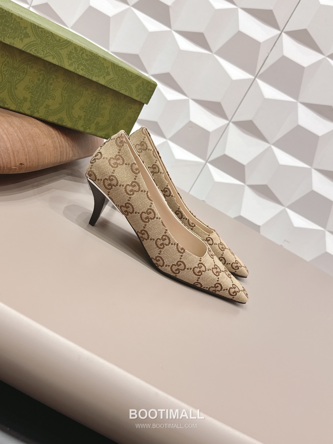 Gucci Square Toe Jacquard Mid Heel Pumps 구찌 스퀘어토 자카드 미드힐 펌프스 3