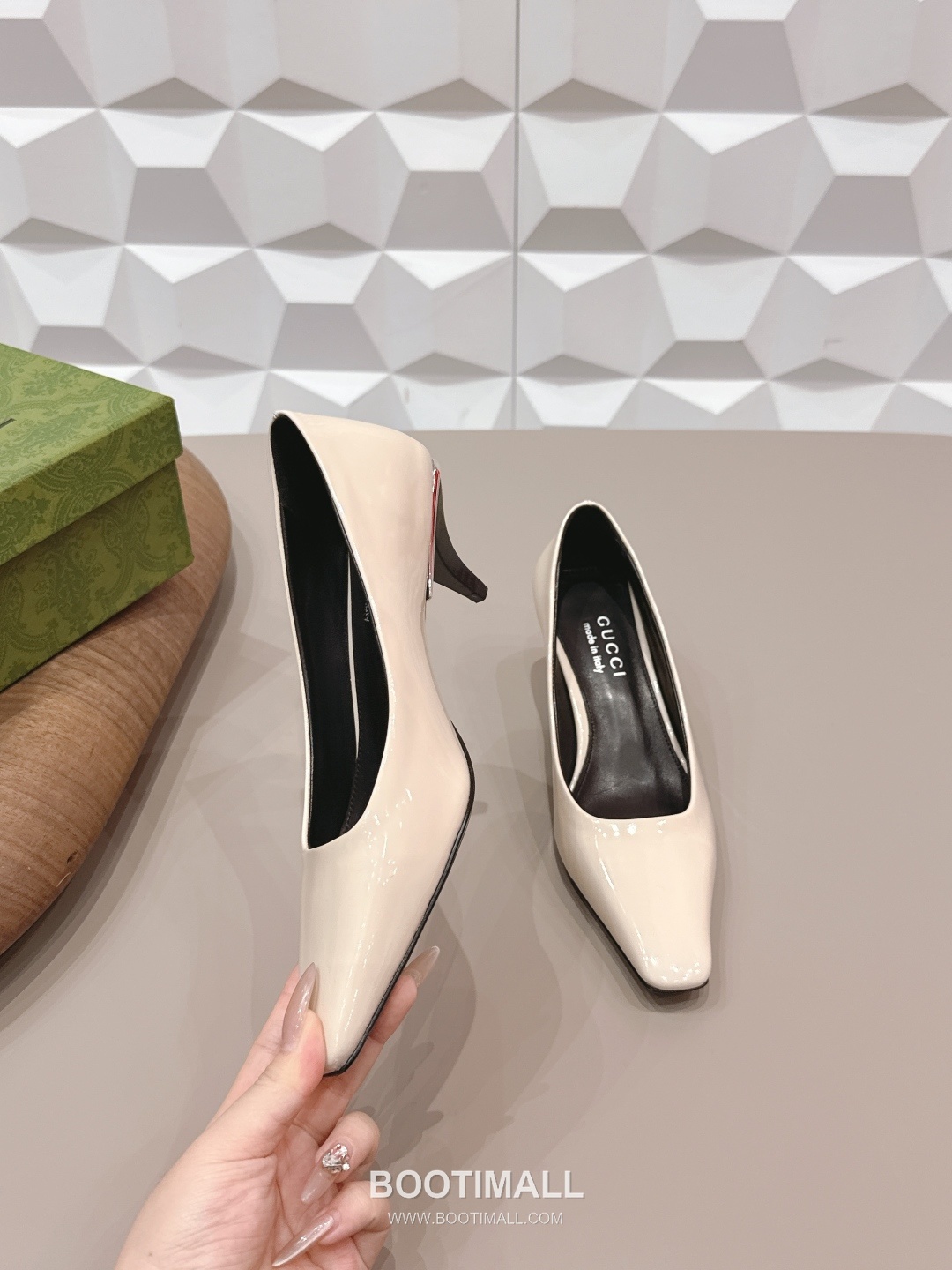 Gucci Square Toe Jacquard Mid Heel Pumps 구찌 스퀘어토 자카드 미드힐 펌프스 4