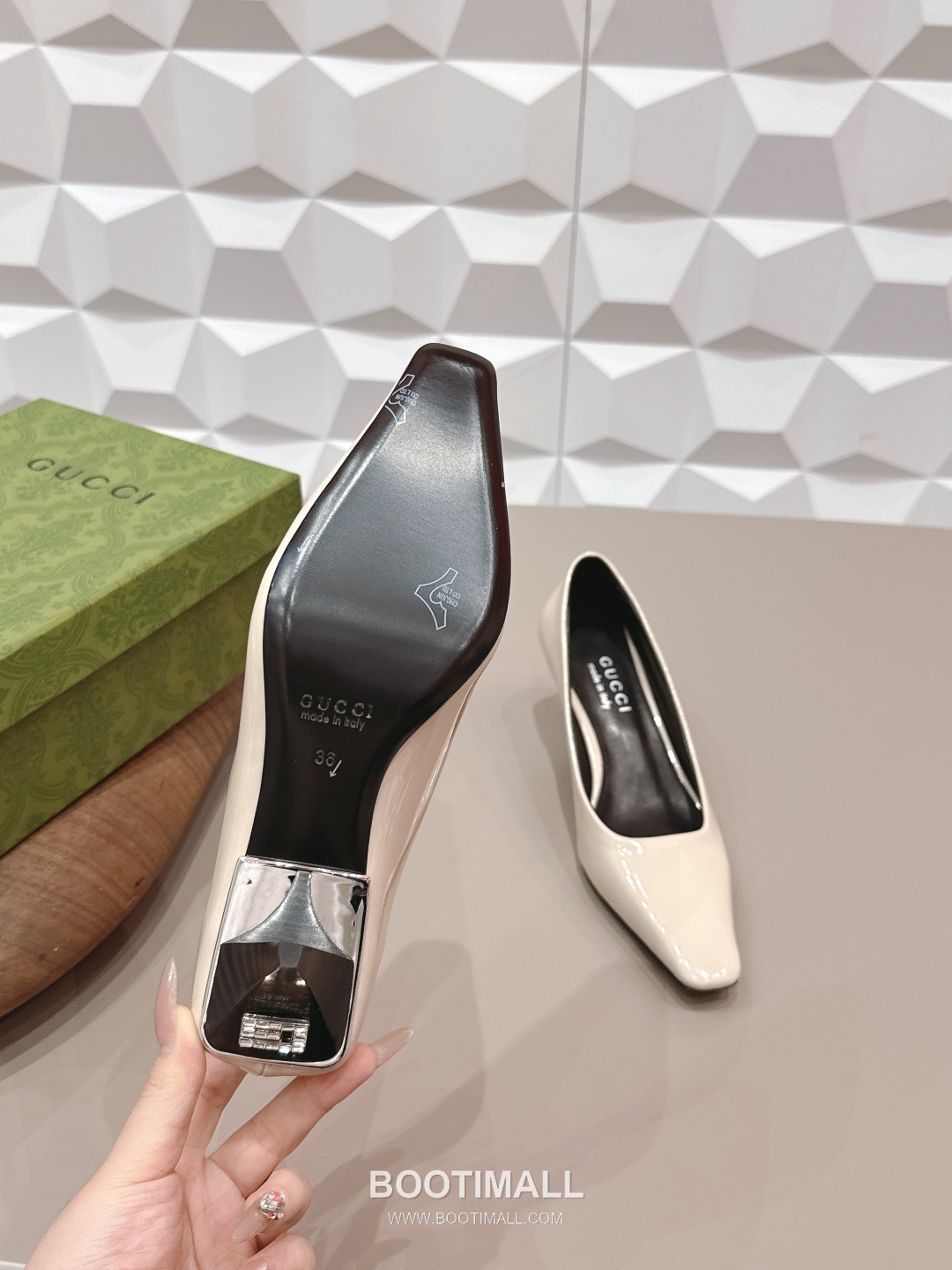 Gucci Square Toe Jacquard Mid Heel Pumps 구찌 스퀘어토 자카드 미드힐 펌프스 9