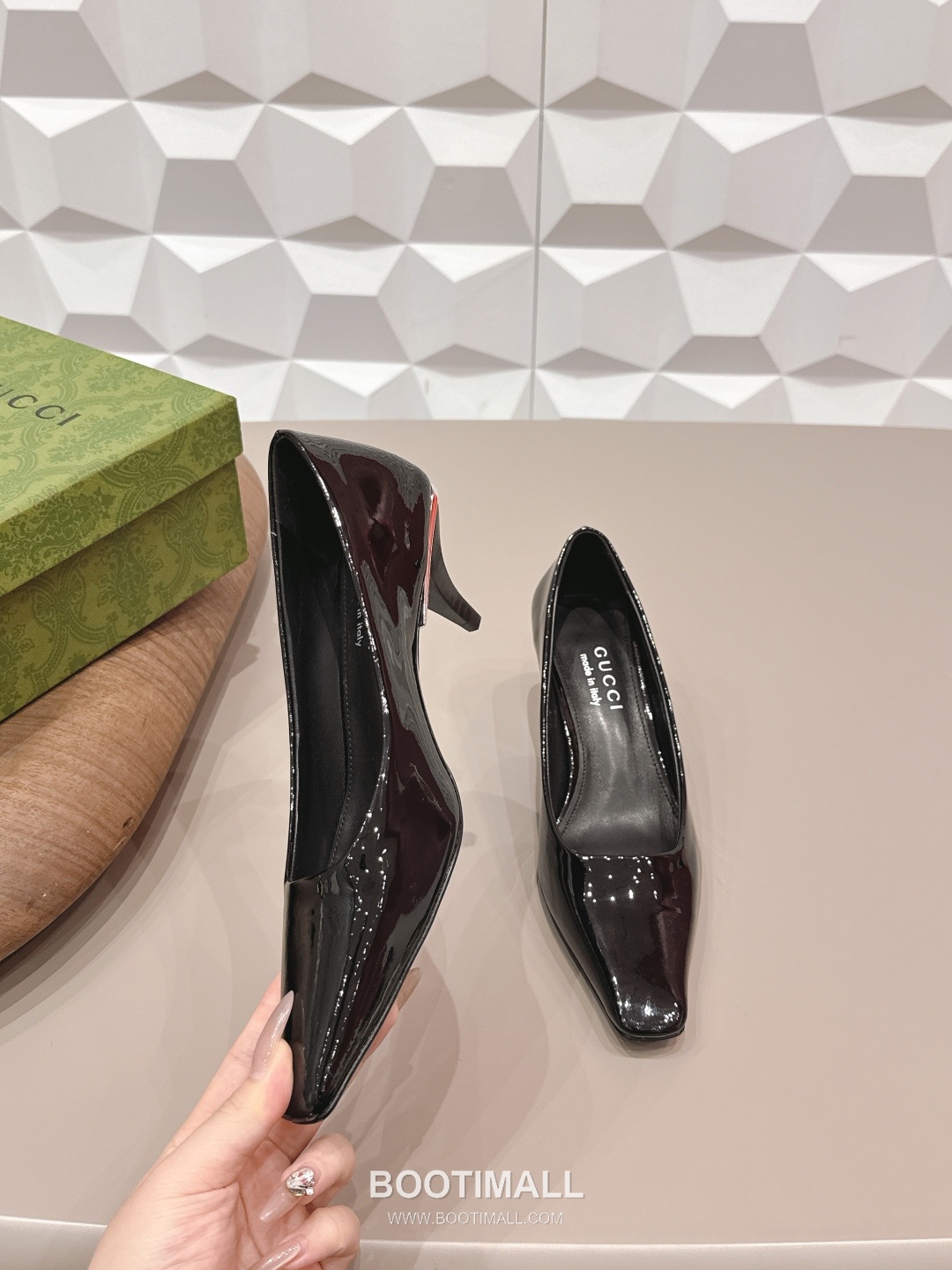 Gucci Square Toe Jacquard Mid Heel Pumps 구찌 스퀘어토 자카드 미드힐 펌프스 4