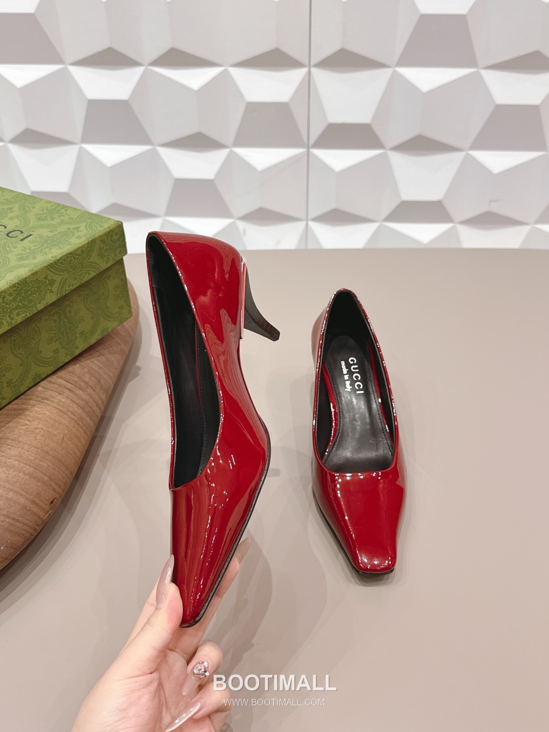 Gucci Square Toe Jacquard Mid Heel Pumps 구찌 스퀘어토 자카드 미드힐 펌프스 4