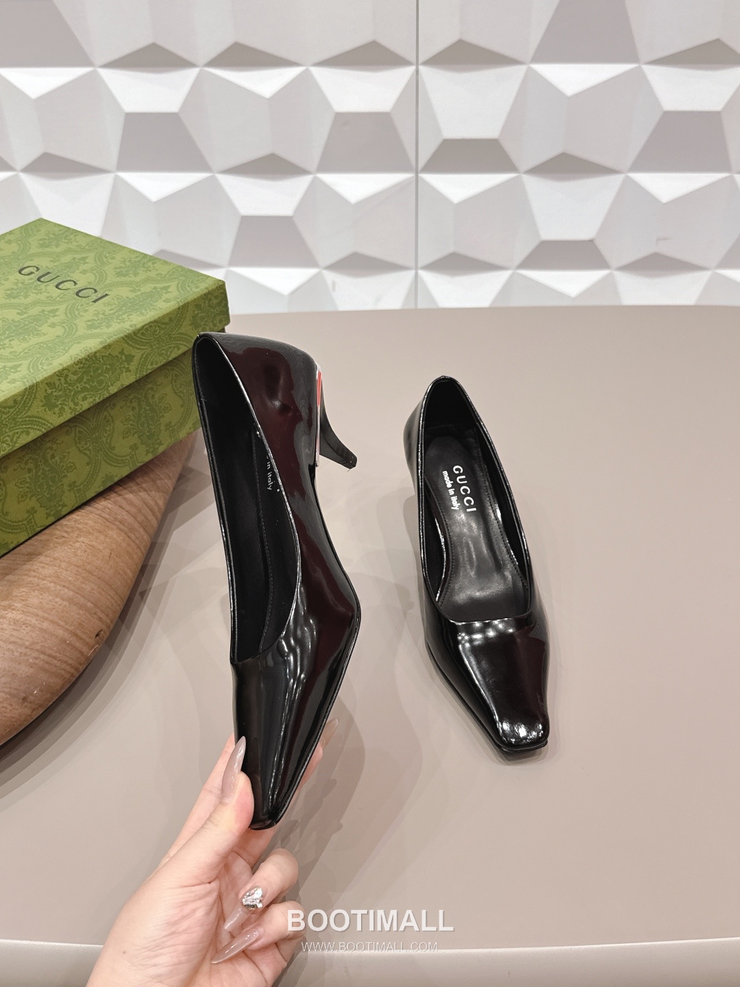 Gucci Square Toe Jacquard Mid Heel Pumps 구찌 스퀘어토 자카드 미드힐 펌프스 4