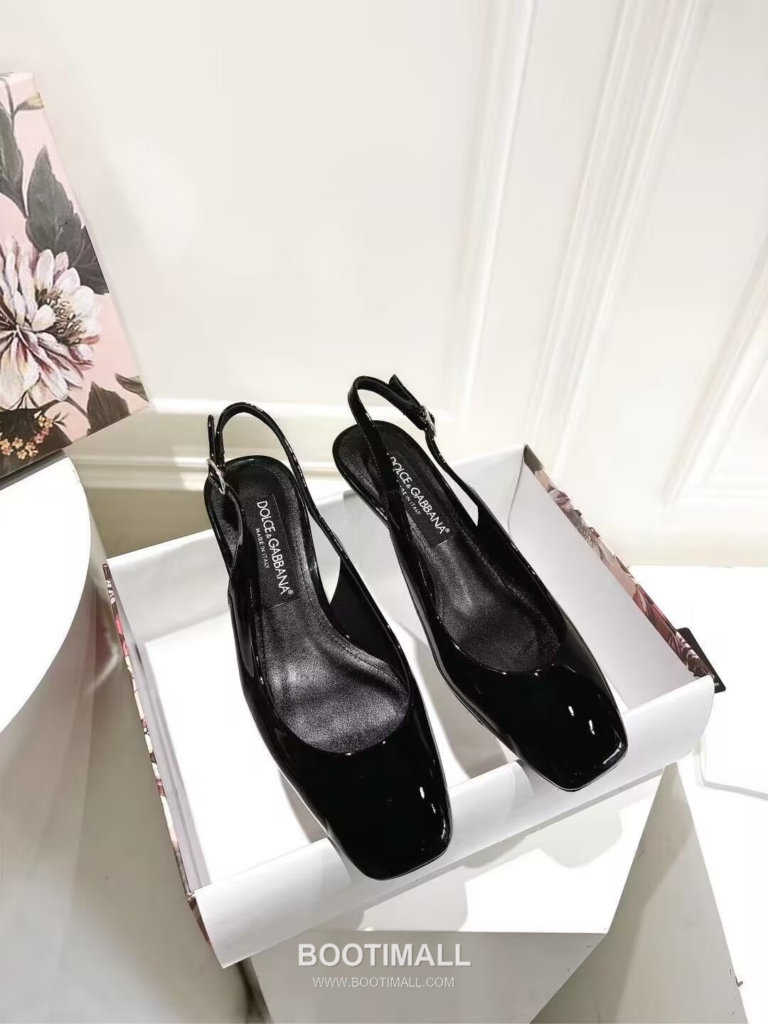 Dolce & Gabbana Patent Heel Pumps Patent Leather Lambskin Black 돌체앤가바나 페이턴트 힐 펌프스 페이턴트 레더 양가죽 블랙 1