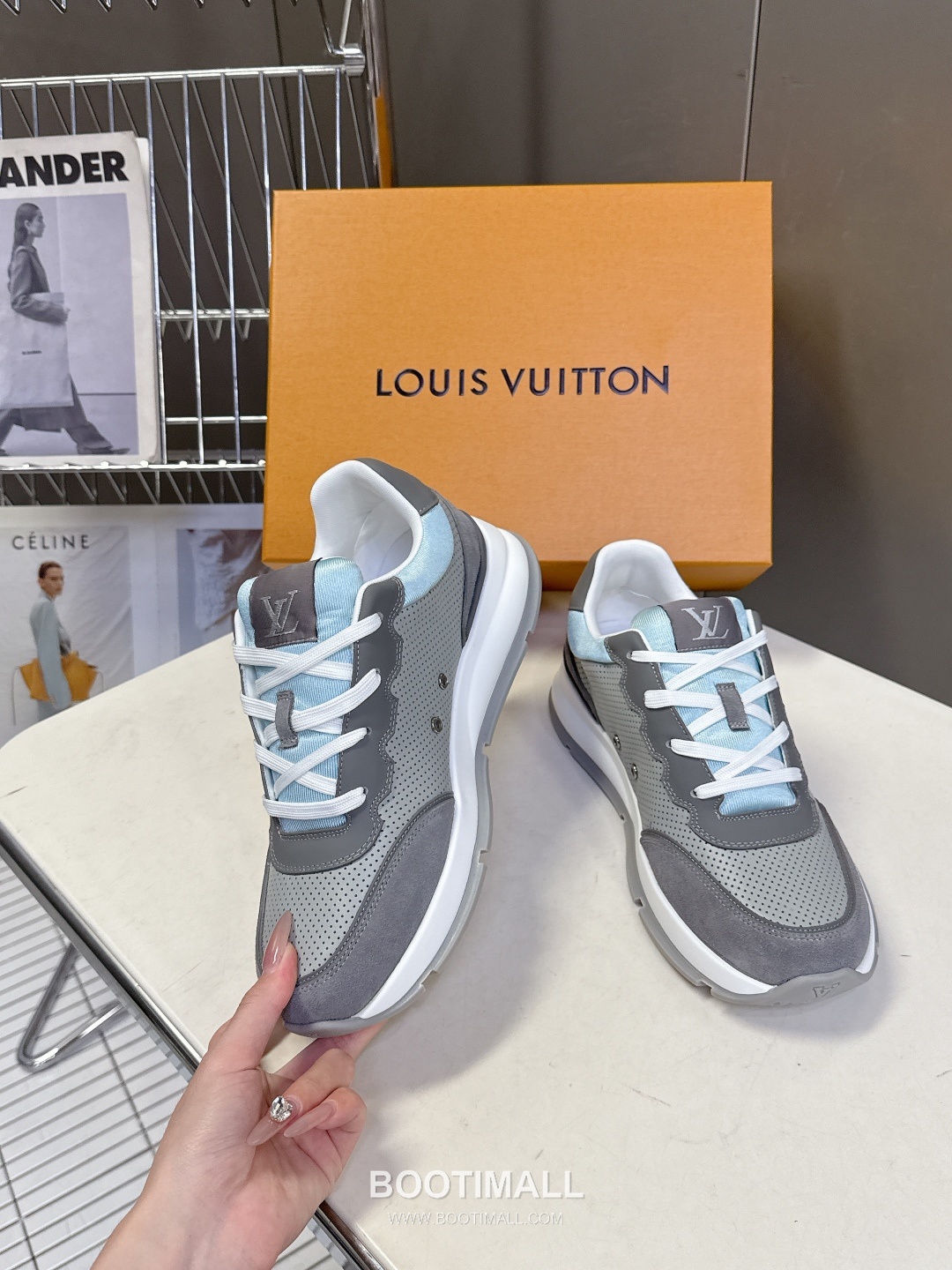 Louis Vuitton Retro Platform Sneaker Calfskin Mesh Sneakers 루이비통 레트로 플랫폼 스니커즈 송아지가죽 메쉬 4