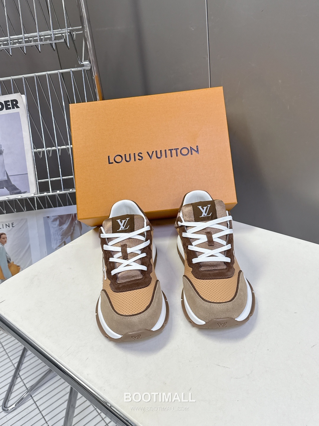 Louis Vuitton Retro Platform Sneaker Calfskin Mesh Sneakers 루이비통 레트로 플랫폼 스니커즈 송아지가죽 메쉬 1