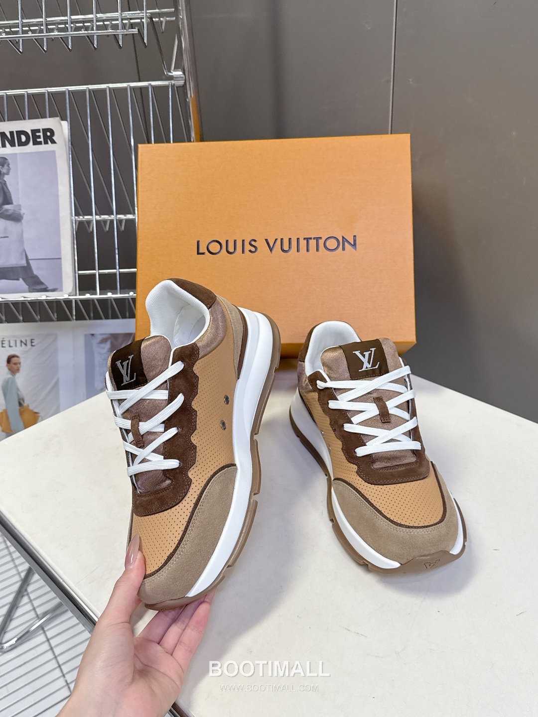 Louis Vuitton Retro Platform Sneaker Calfskin Mesh Sneakers 루이비통 레트로 플랫폼 스니커즈 송아지가죽 메쉬 4