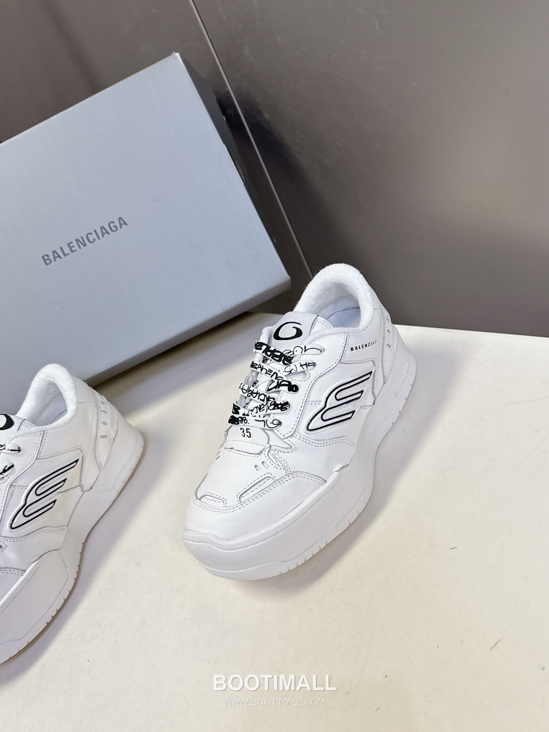 Balenciaga Hamptons Sneakers Leather Black 발렌시아가 햄프턴스 스니커즈 소가죽 블랙 3