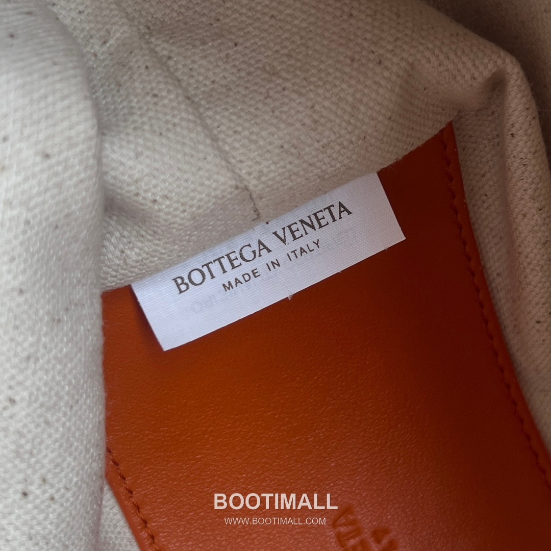Bottega Veneta Loop Straw Bag Raffia & Calfskin Orange Shoulder Bag 보테가 베네타 루프 라피아 백 라피아 & 카프스킨 오렌지 숄더백 19cm 13