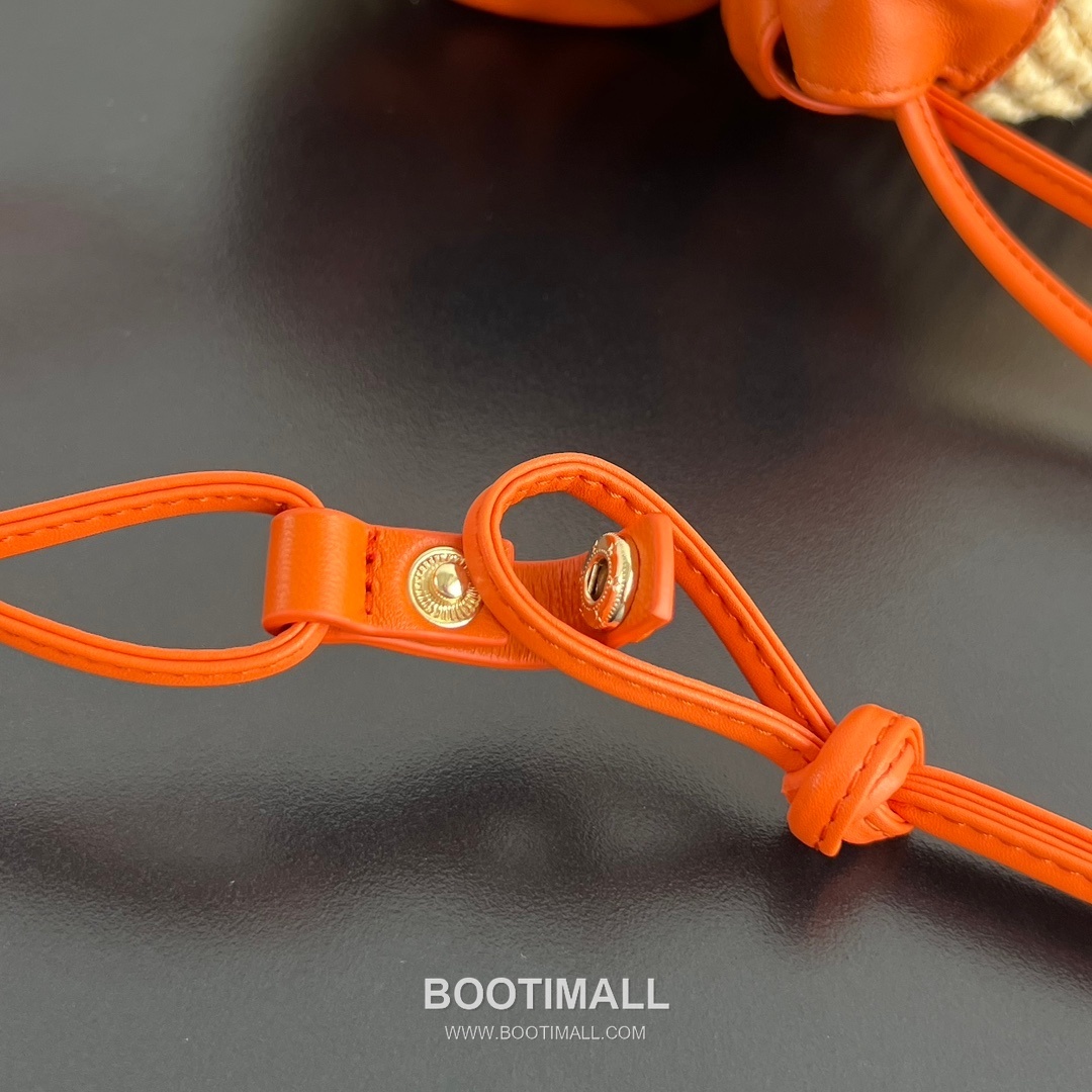 Bottega Veneta Dustbag Raffia Bag Raffia & Nylon Orange Tote Bag 보테가 베네타 더스트백 라피아 백 라피아 & 나일론 오렌지 토트백 32cm 8