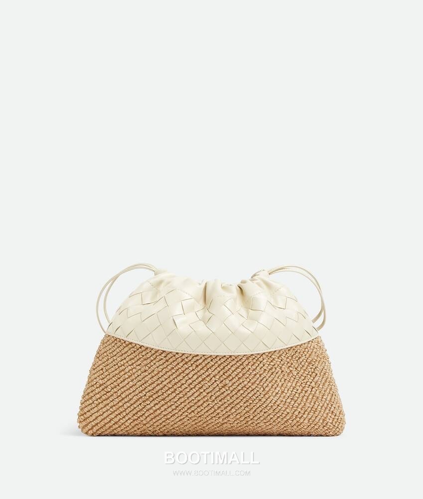 Bottega Veneta Woven Raffia Dustbag Raffia, Calfskin Beige Crossbody Bag 보테가 베네타 위빙 라피아 더스트백 839102 라피아, 카프스킨 베이지 크로스백 32cm 1