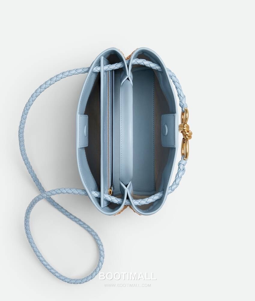 Bottega Veneta Andiamo Bag Nylon Raffia, Lambskin Beige Top Handle Bag 보테가 베네타 안디아모 백 나일론 라피아, 양가죽 베이지 탑핸들백 25cm 2