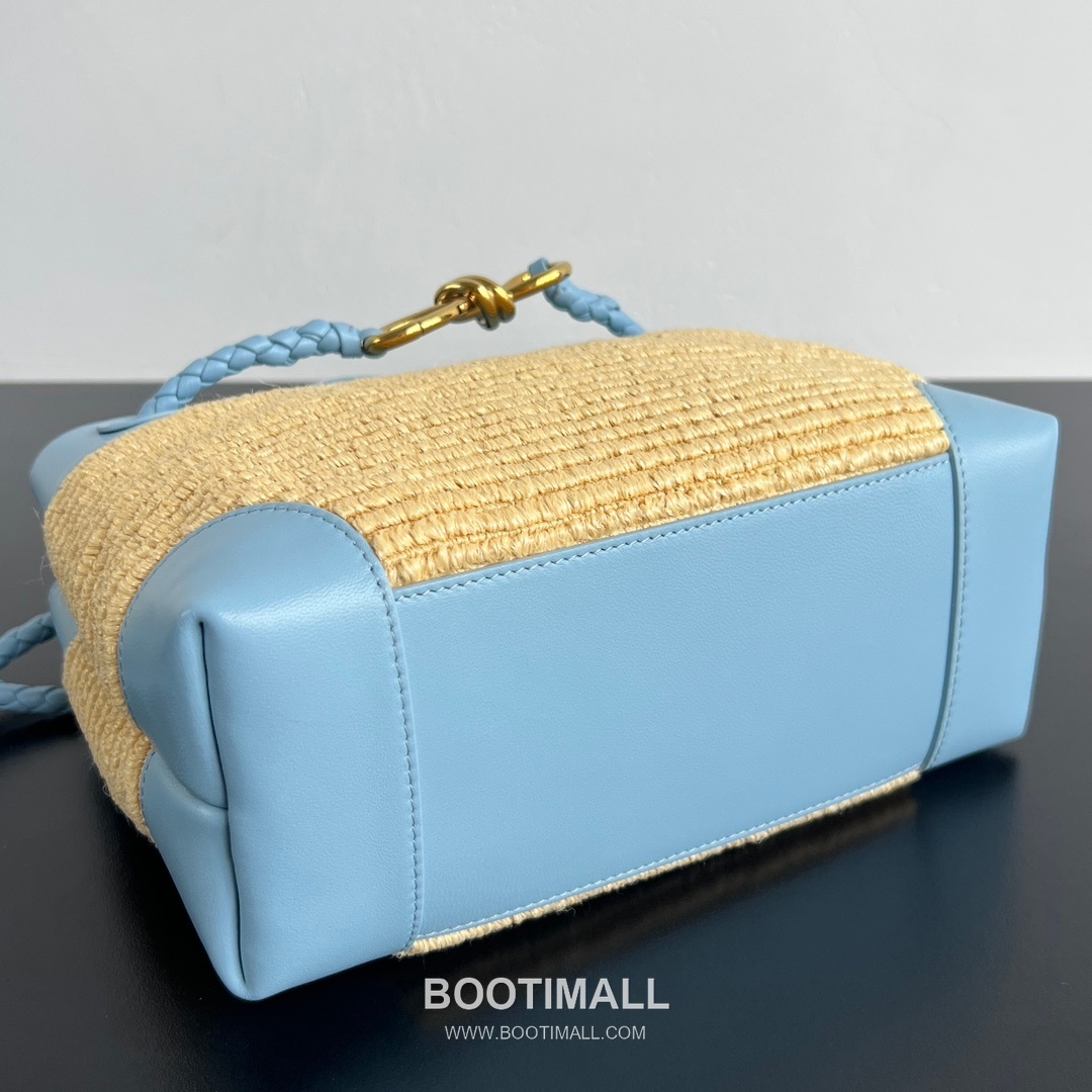 Bottega Veneta Andiamo Bag Nylon Raffia, Lambskin Beige Top Handle Bag 보테가 베네타 안디아모 백 나일론 라피아, 양가죽 베이지 탑핸들백 25cm 8