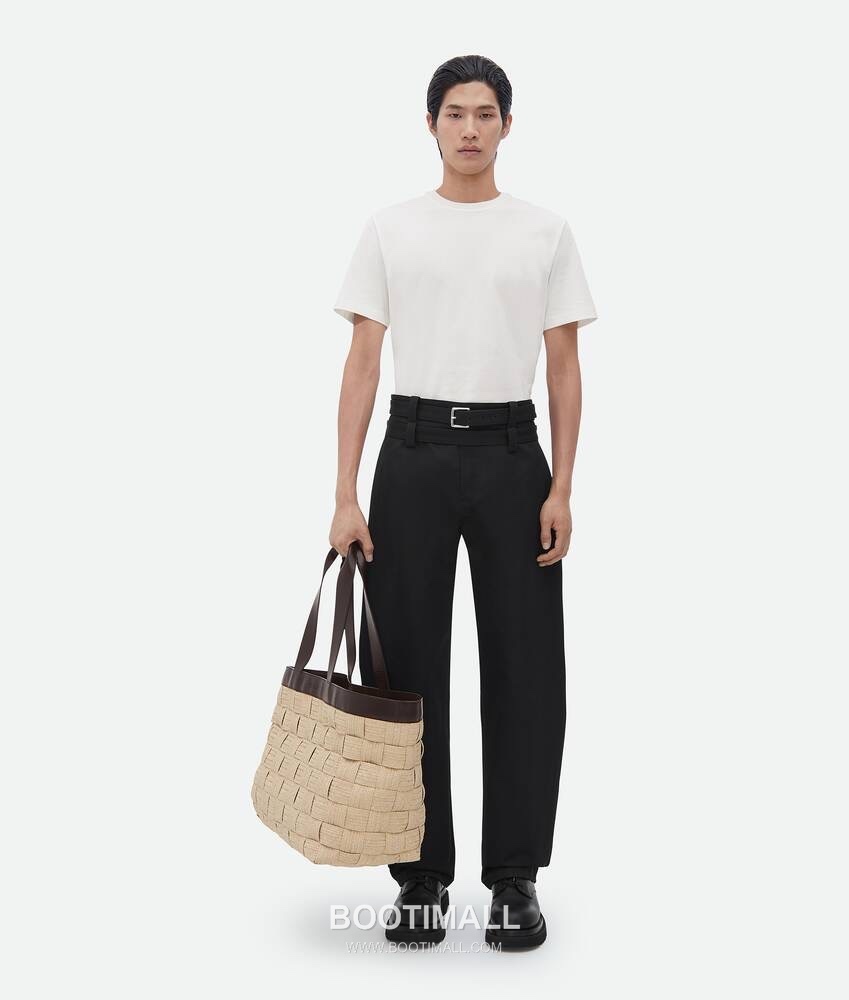 Bottega Veneta Raffia Woven Tote Raffia, Calfskin Beige Tote Bag 보테가 베네타 라피아 위빙 토트 라피아, 카프스킨 베이지 토트백 44cm 8