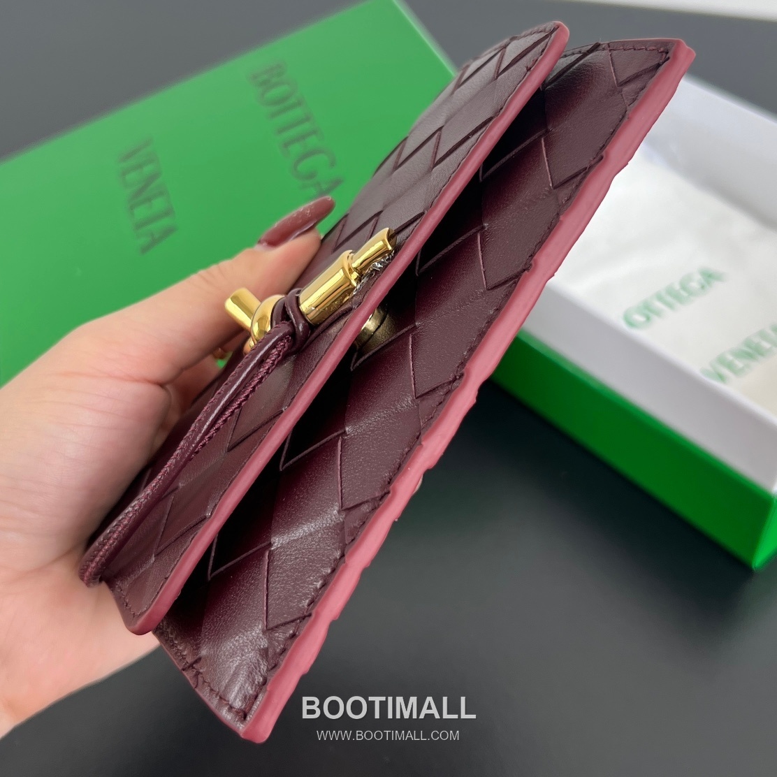 Bottega Veneta Amdiamo Zip Card Case Intrecciato Calfskin Fireworks Card Holder 보테가 베네타 암디아모 지퍼 카드 케이스 인트레치아토 카프스킨 파이어웍스 카드지갑 14cm 4