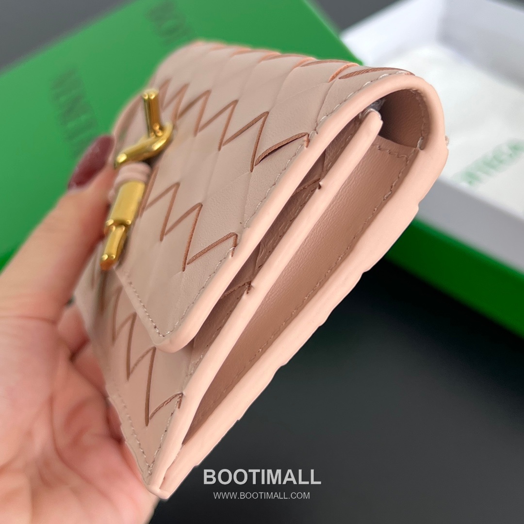 Bottega Veneta Amdiamo Zip Card Case Intrecciato Calfskin Fireworks Card Holder 보테가 베네타 암디아모 지퍼 카드 케이스 인트레치아토 카프스킨 파이어웍스 카드지갑 14cm 5