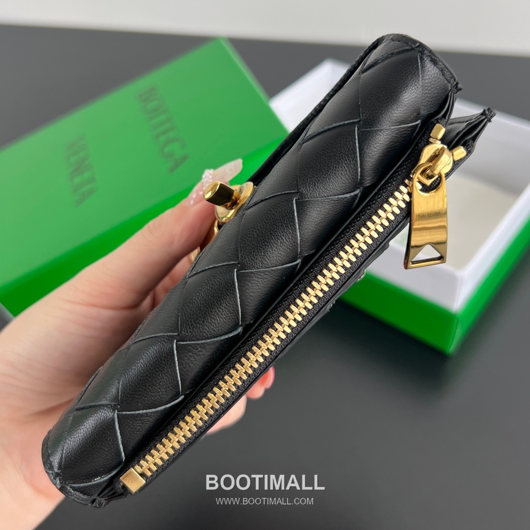 Bottega Veneta Amdiamo Zip Card Case Intrecciato Calfskin Fireworks Card Holder 보테가 베네타 암디아모 지퍼 카드 케이스 인트레치아토 카프스킨 파이어웍스 카드지갑 14cm 8