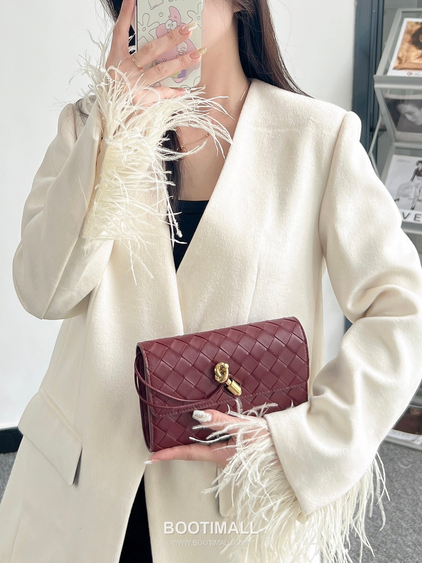 Bottega Veneta Andiamo Flap Wallet Intrecciato Leather Gold Long Wallet 보테가 베네타 안디아모 플랩 장지갑 인트레치아토 레더 골드 19cm 3